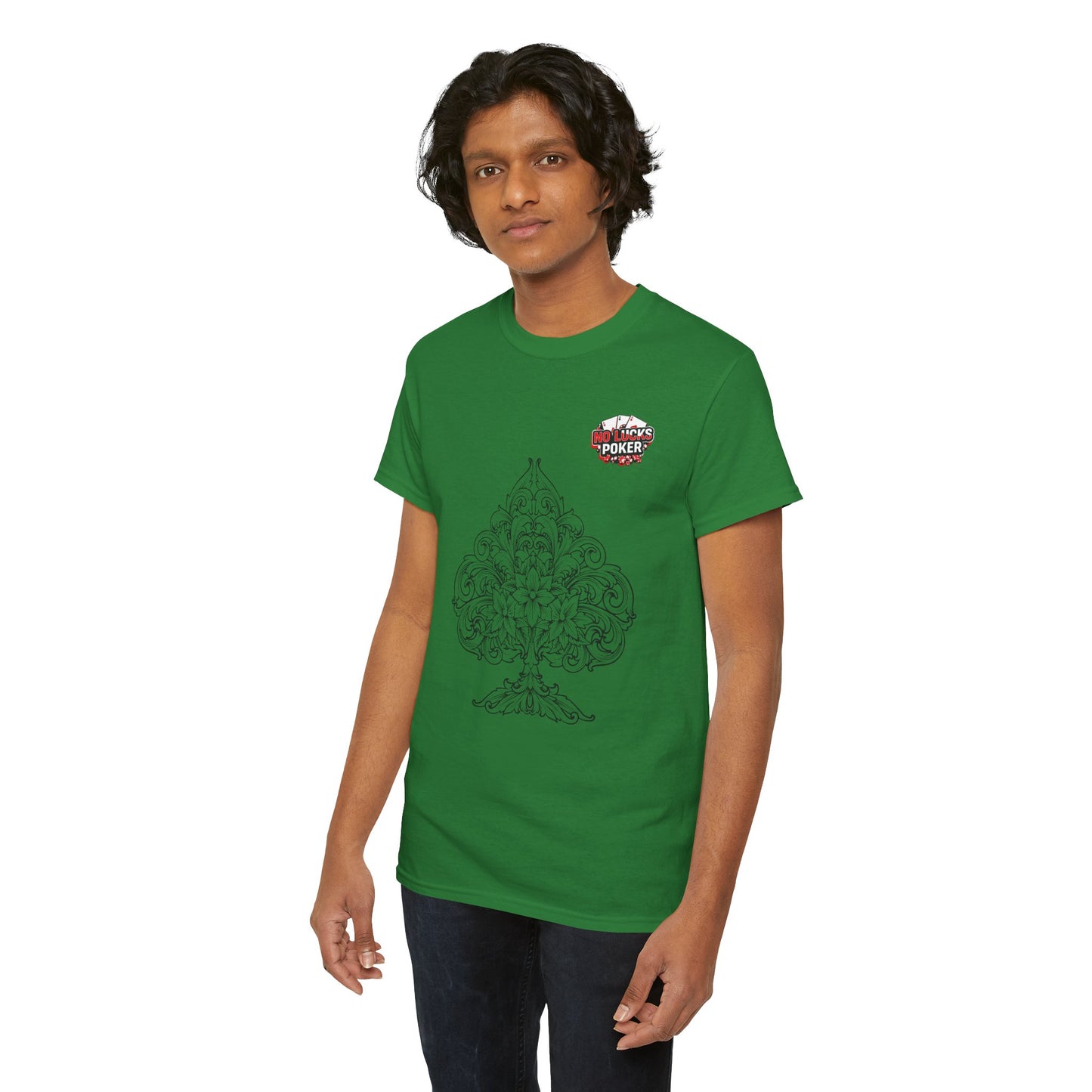 No Lucks Given – Spade Poker T-Shirt (Good Luck, All In)