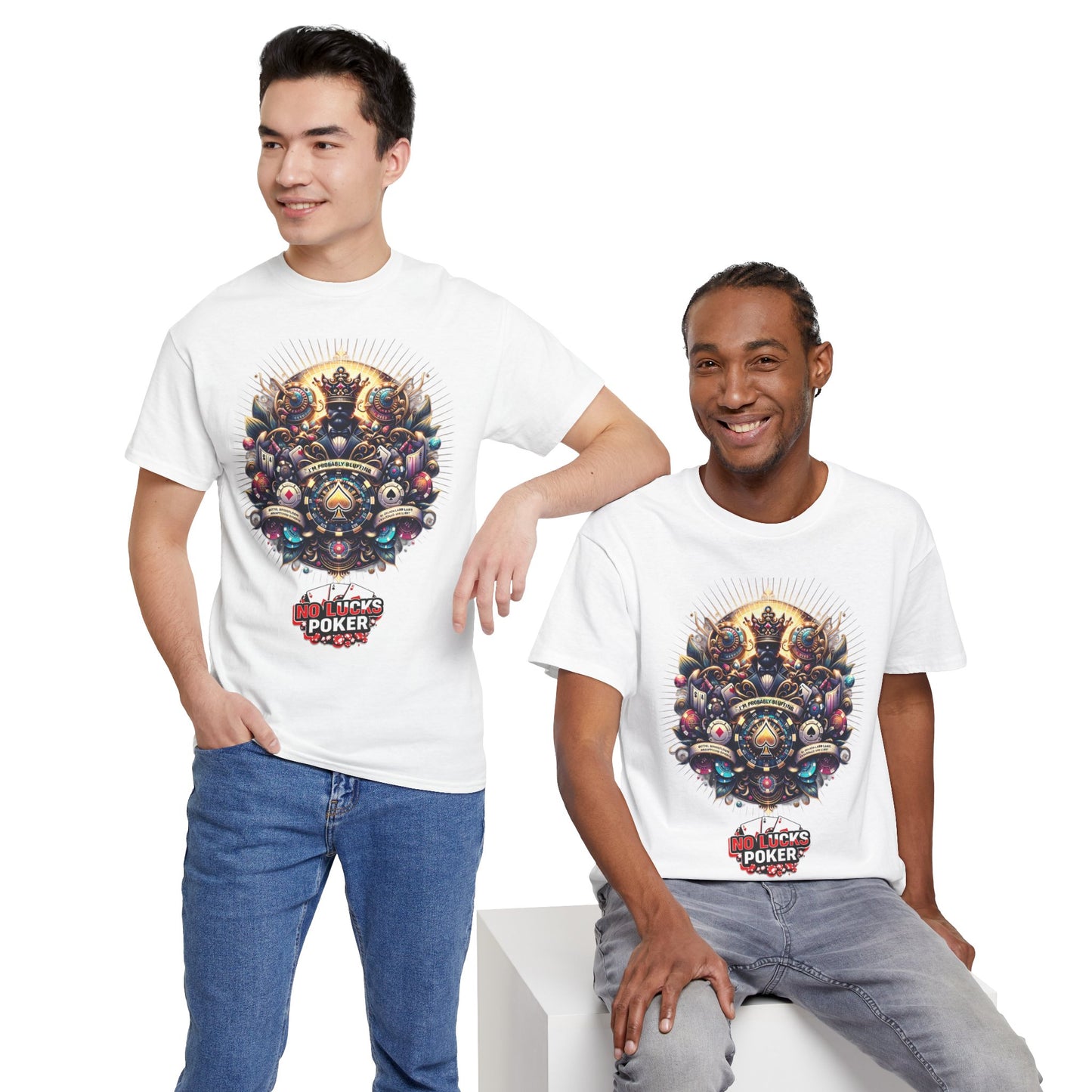 I'm Probably Bluffing unisex heavy cotton tee Poker Apparel