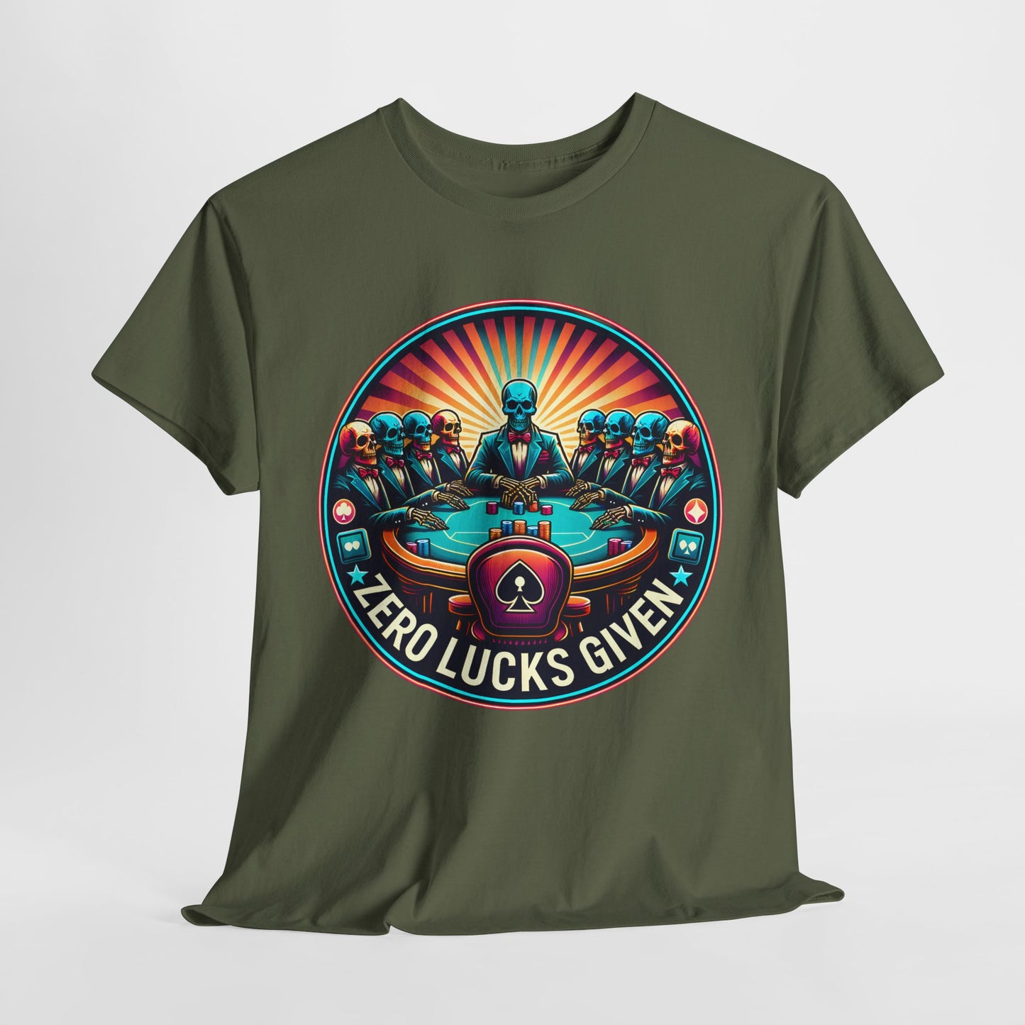 Zero Lucks Given unisex heavy cotton tee Poker Apparel