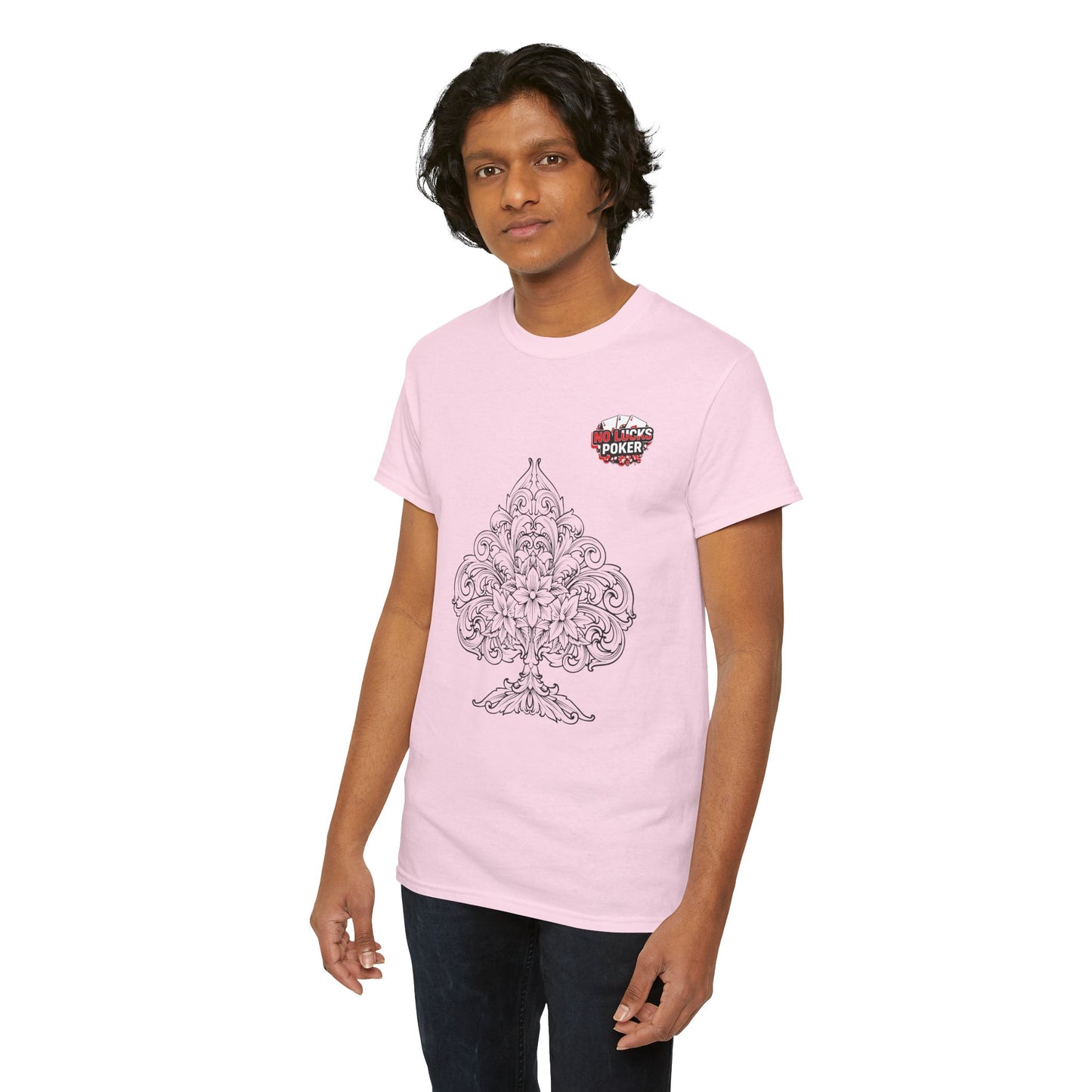 No Lucks Given – Spade Poker T-Shirt (Good Luck, All In)