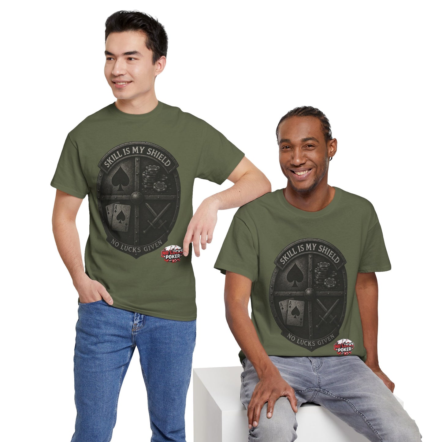 Stack or Shatter Poker T-Shirt | No Lucks Given – Skill Over Luck