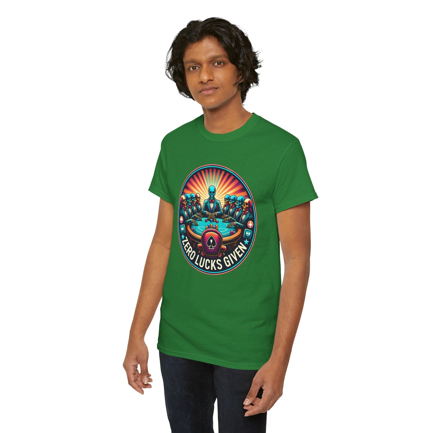 Zero Lucks Given unisex heavy cotton tee Poker Apparel