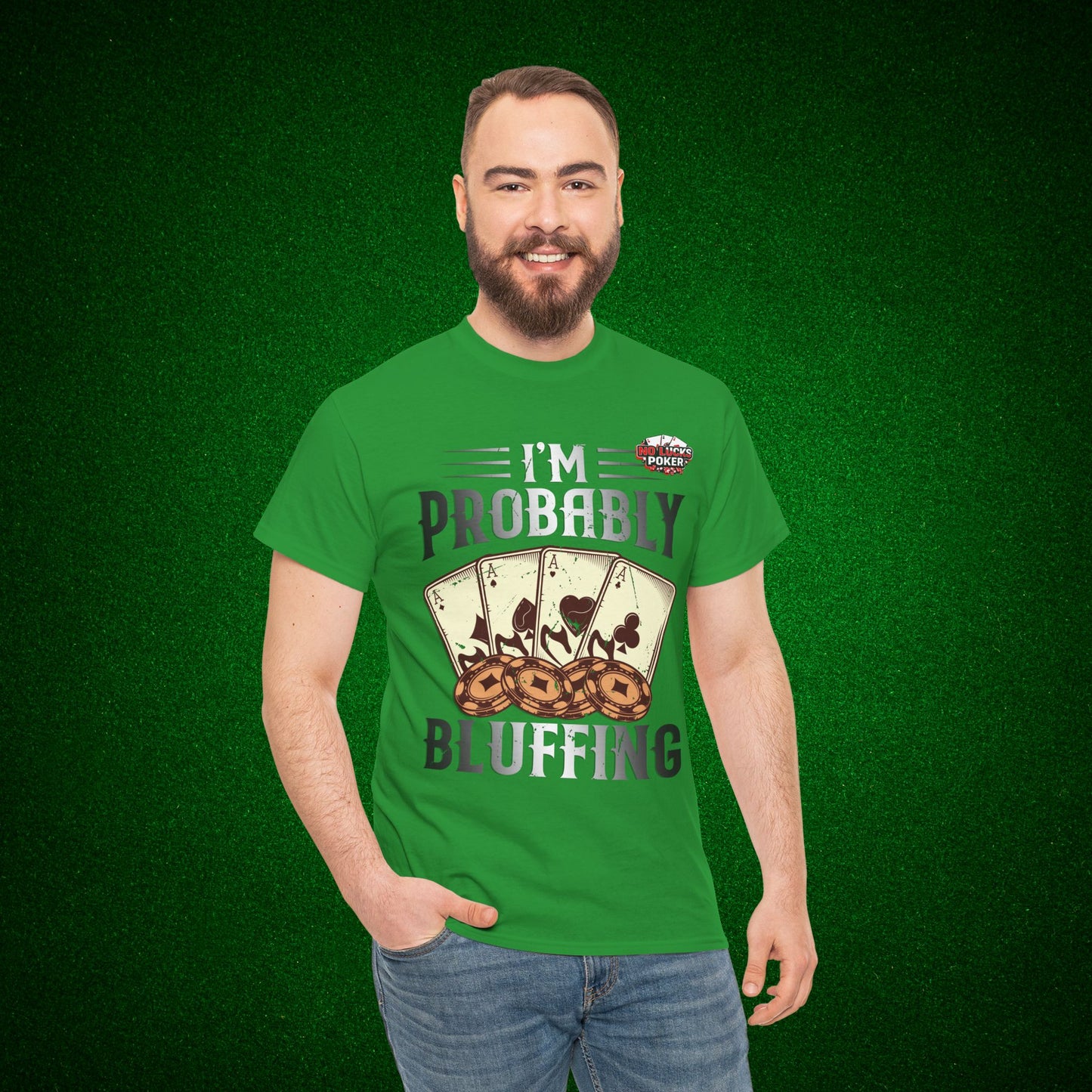 I'm Probably Bluffing Unisex Heavy Cotton Tee