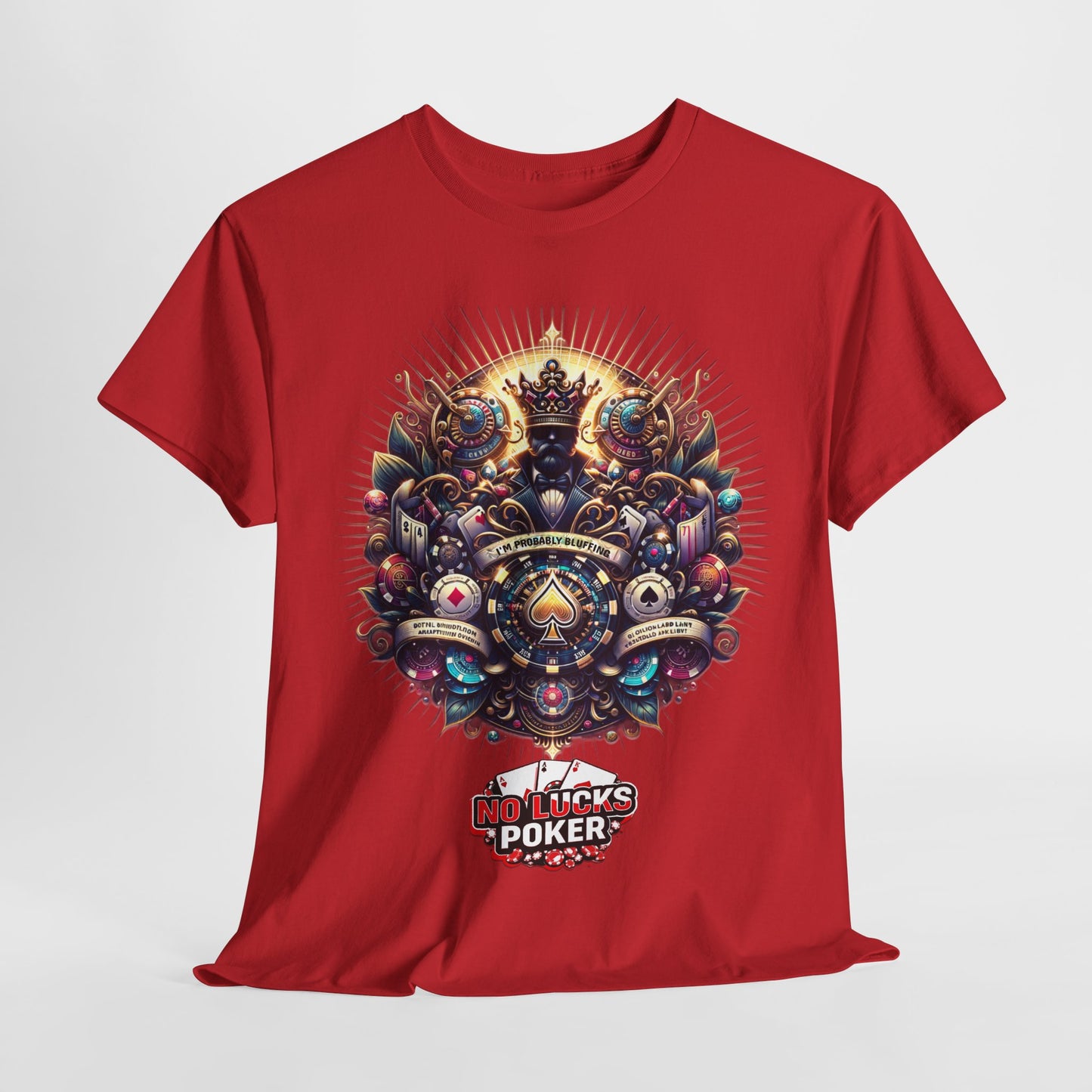 I'm Probably Bluffing unisex heavy cotton tee Poker Apparel