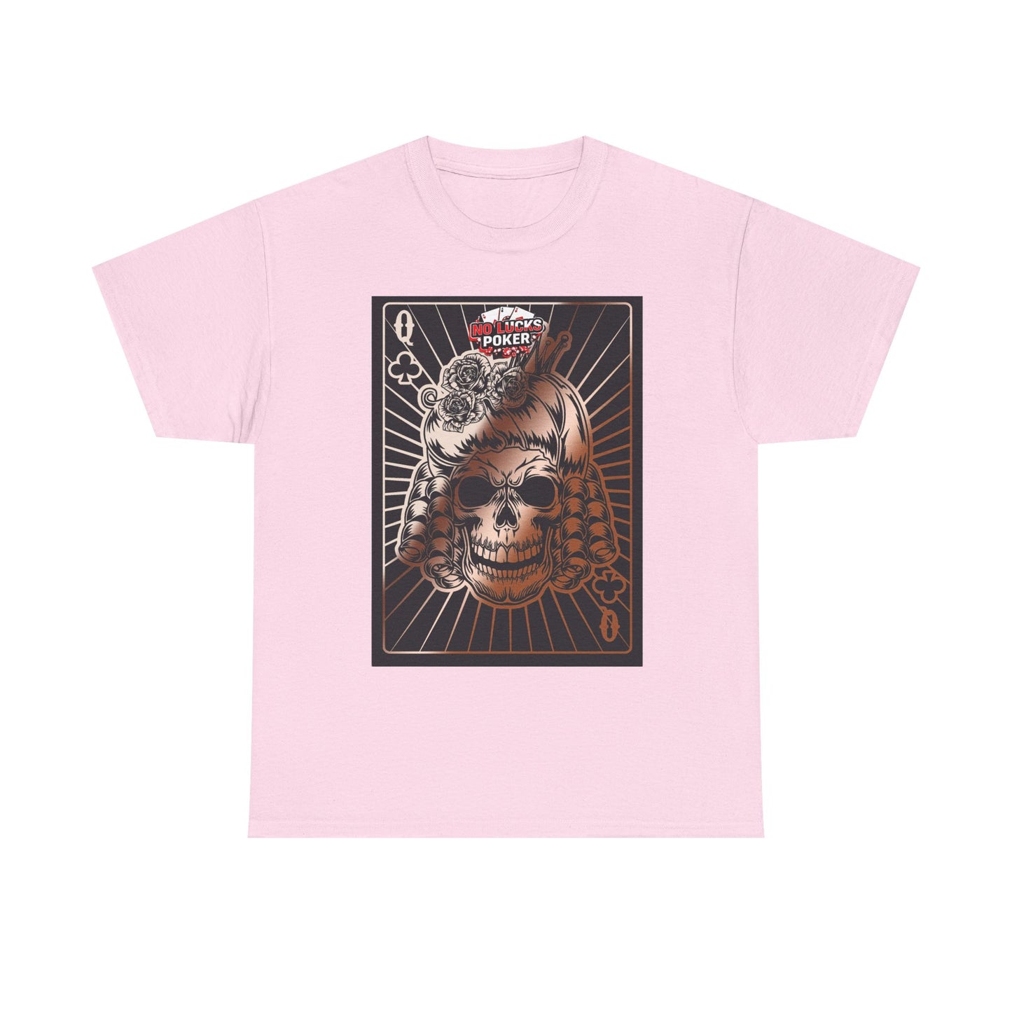 No Lucks Given Angry Queen of Clubs Copper Poker T-Shirt Must have Good Luck All-in
