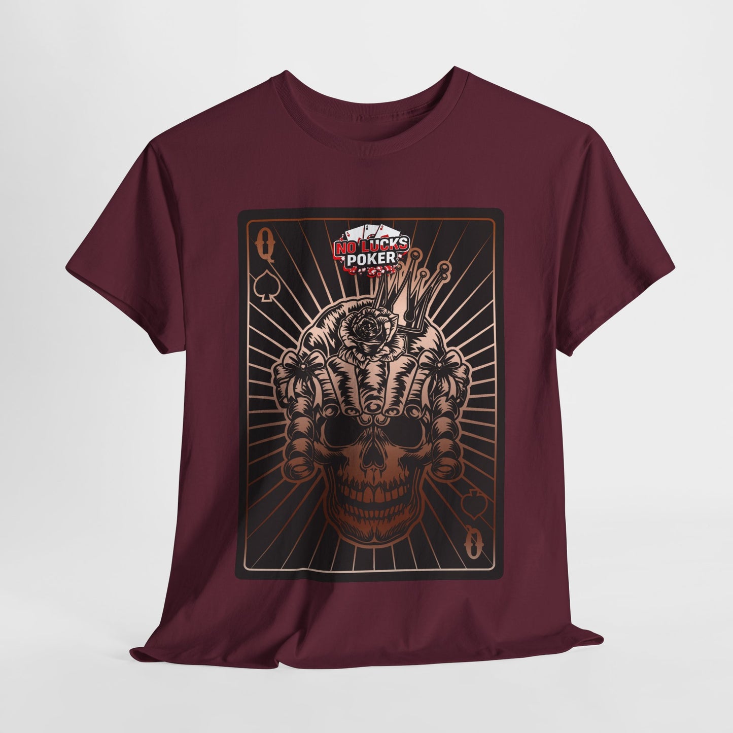 No Lucks Given – Angry Queen of Spades Poker Tee (Copper Edition)