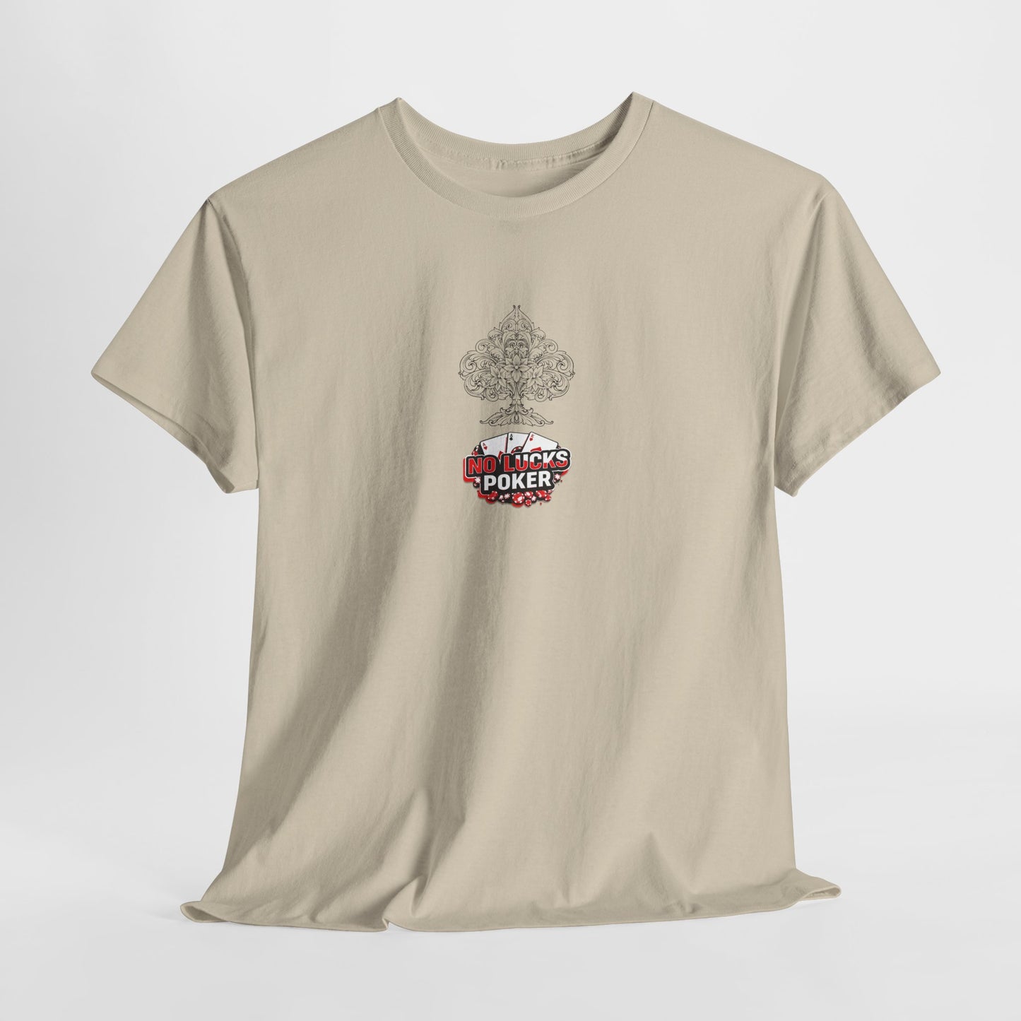No Lucks Given Logo Poker T-Shirt | Built for Players, Not Luck
