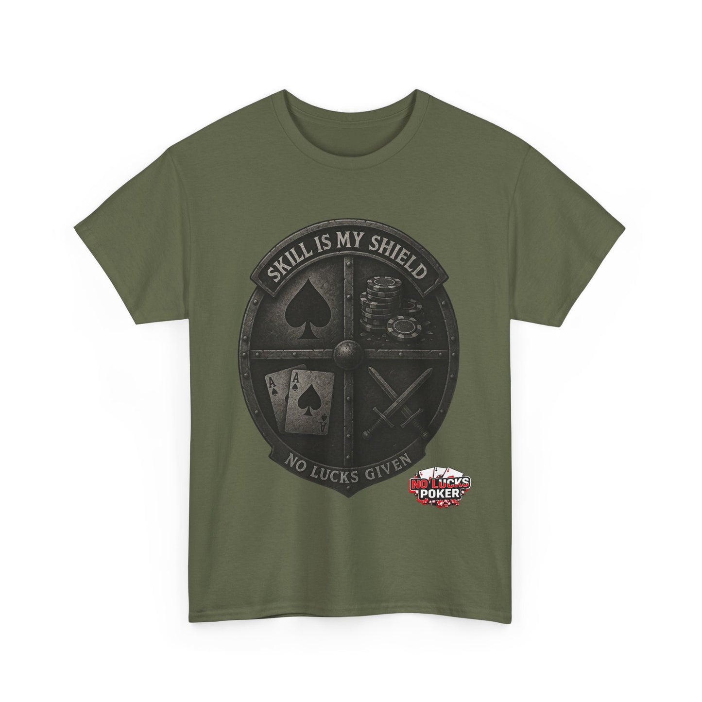 Stack or Shatter Poker T-Shirt | No Lucks Given – Skill Over Luck