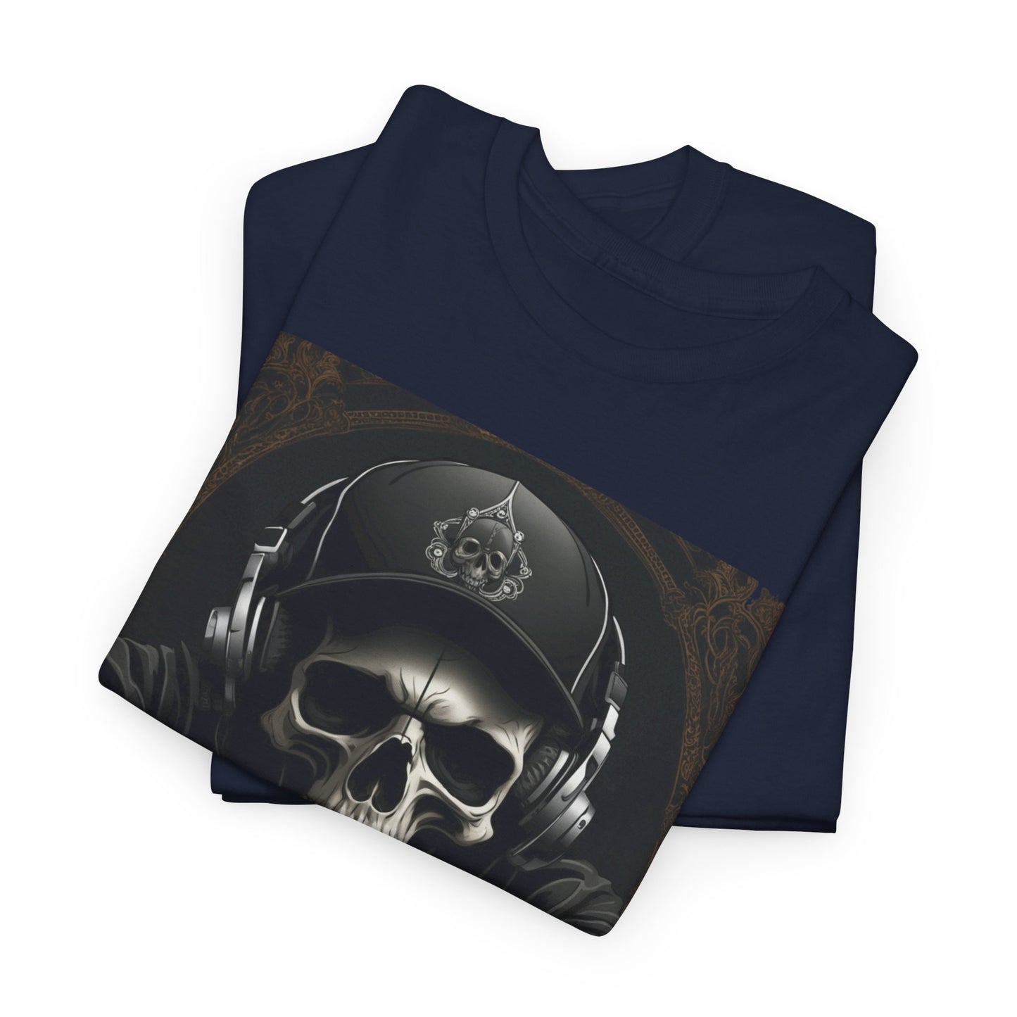 No Lucks Given – Hoodie Skull & Headphones Poker Tee