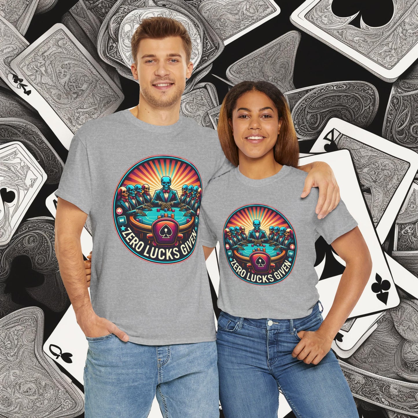Zero Lucks Given unisex heavy cotton tee Poker Apparel