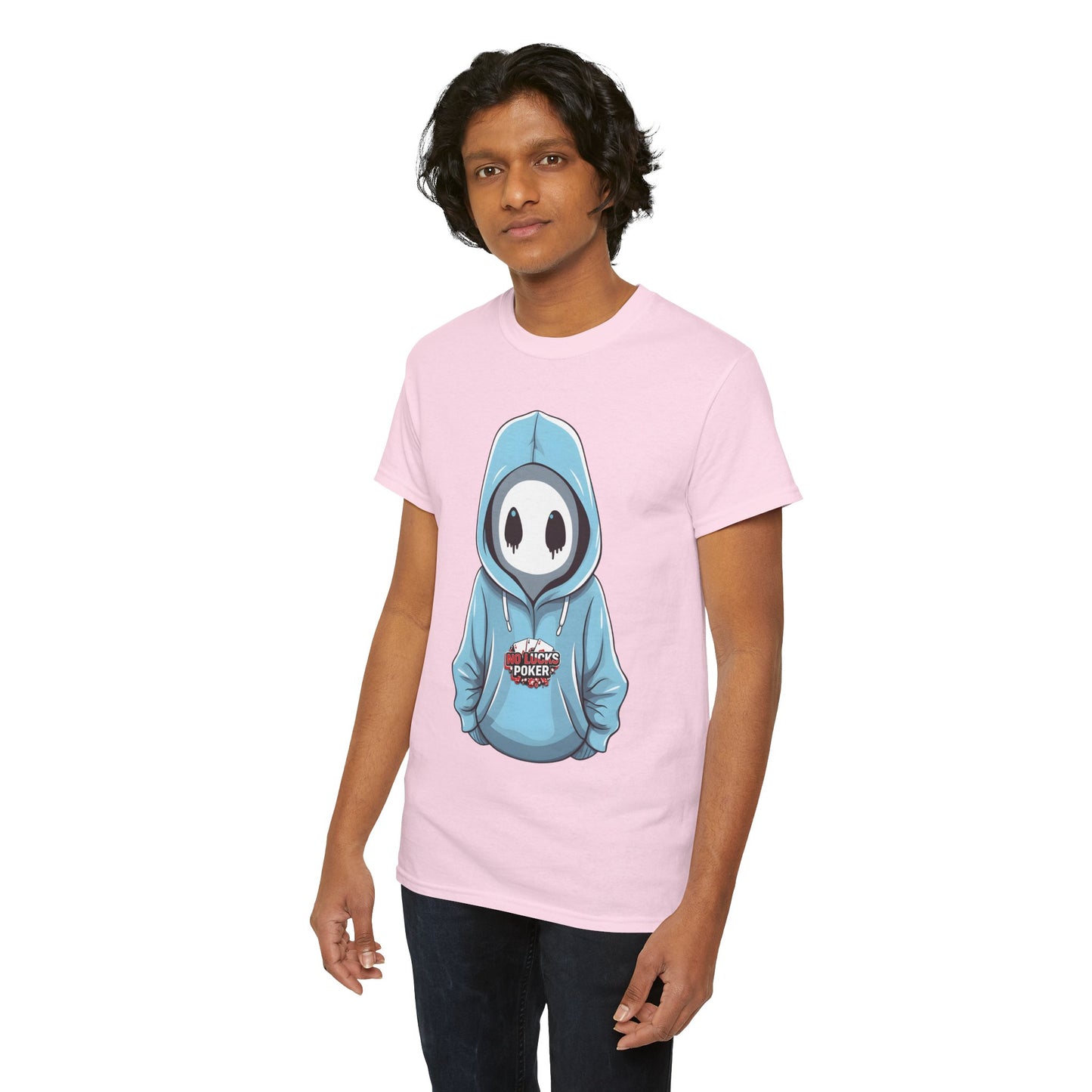 No Lucks Given – Mysterious Hoodie Player Poker Tee