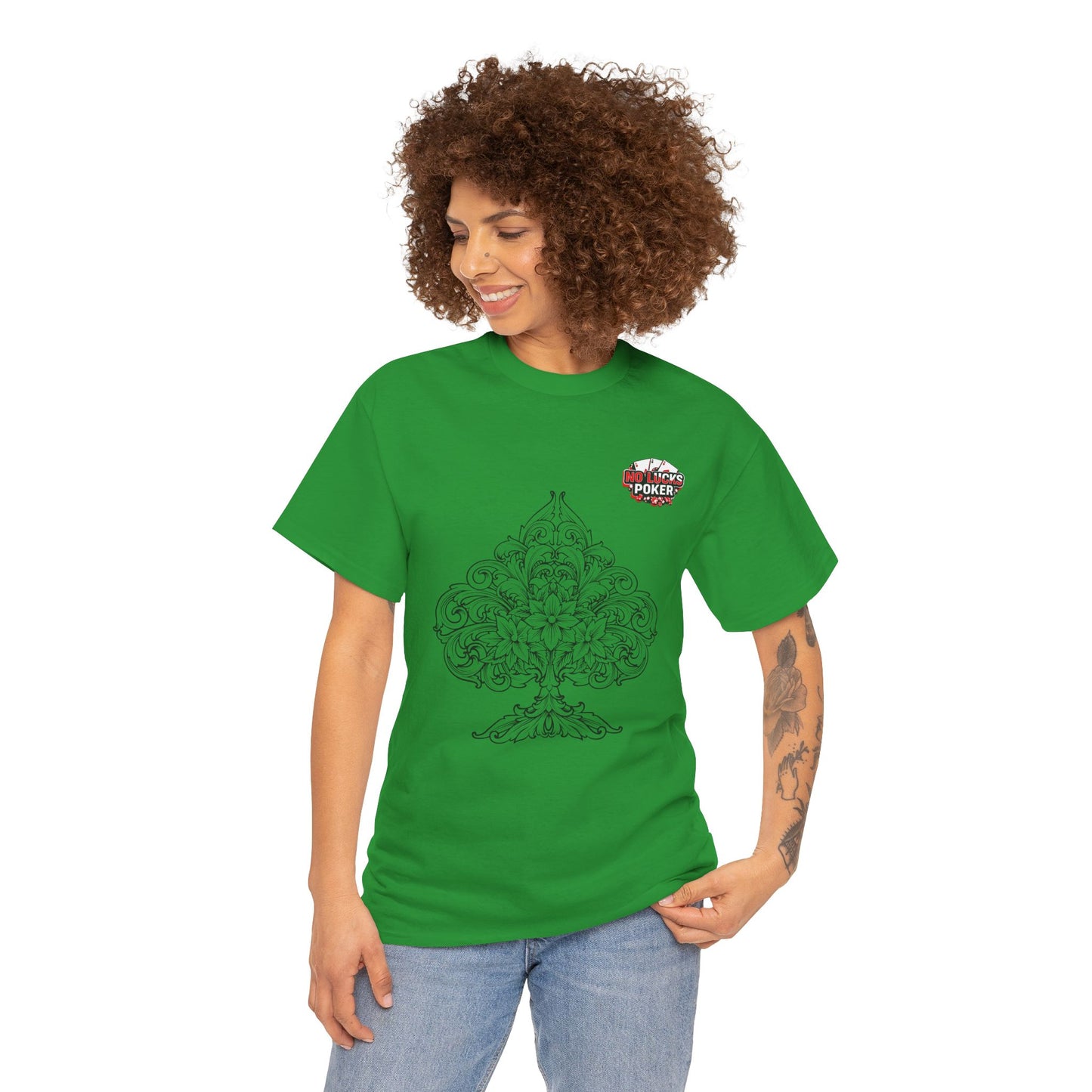 No Lucks Given – Spade Poker T-Shirt (Good Luck, All In)