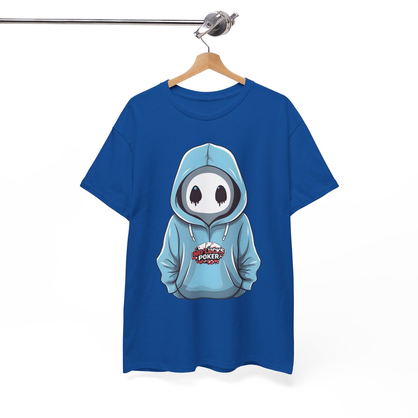 No Lucks Given – Mysterious Hoodie Player Poker Tee