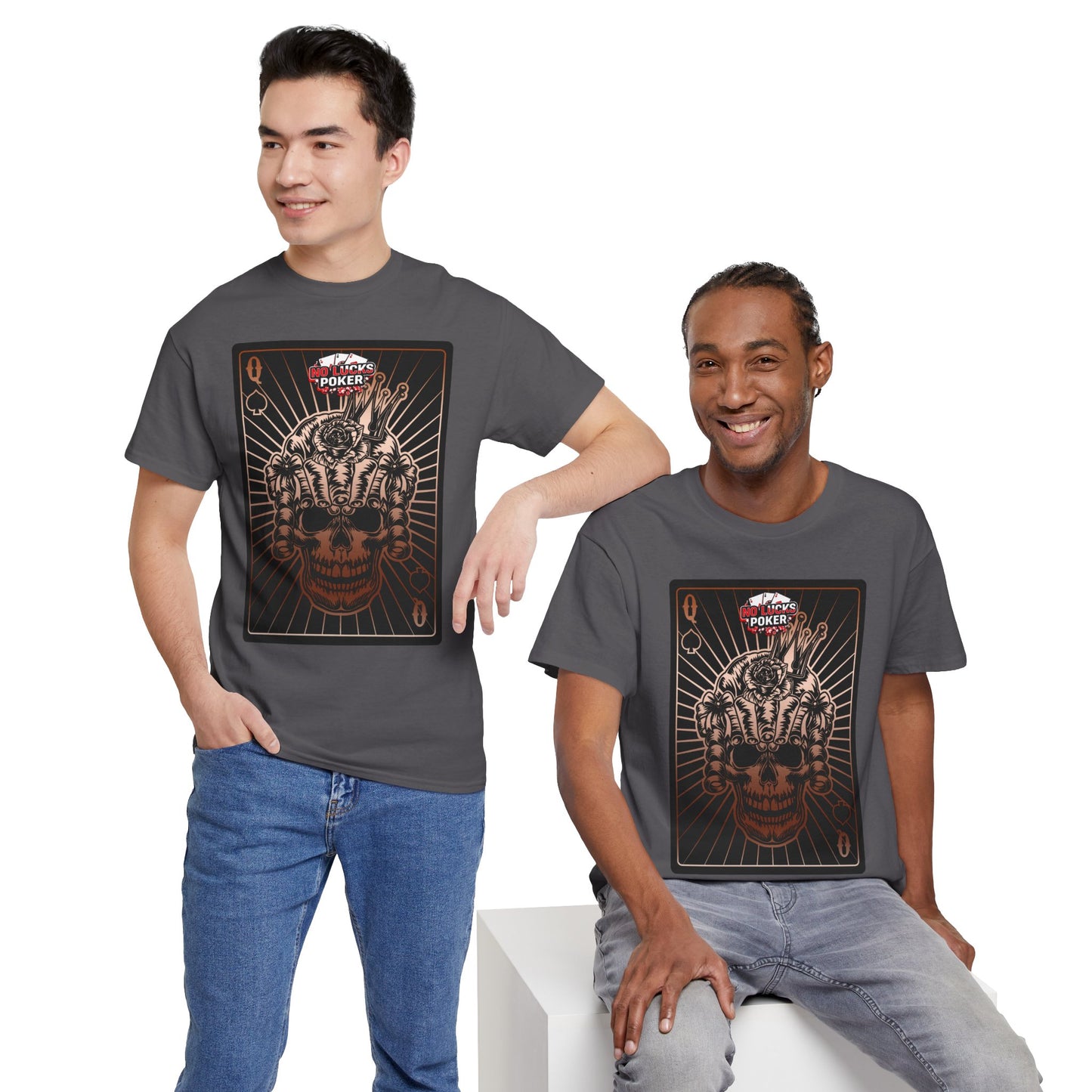 No Lucks Given – Angry Queen of Spades Poker Tee (Copper Edition)