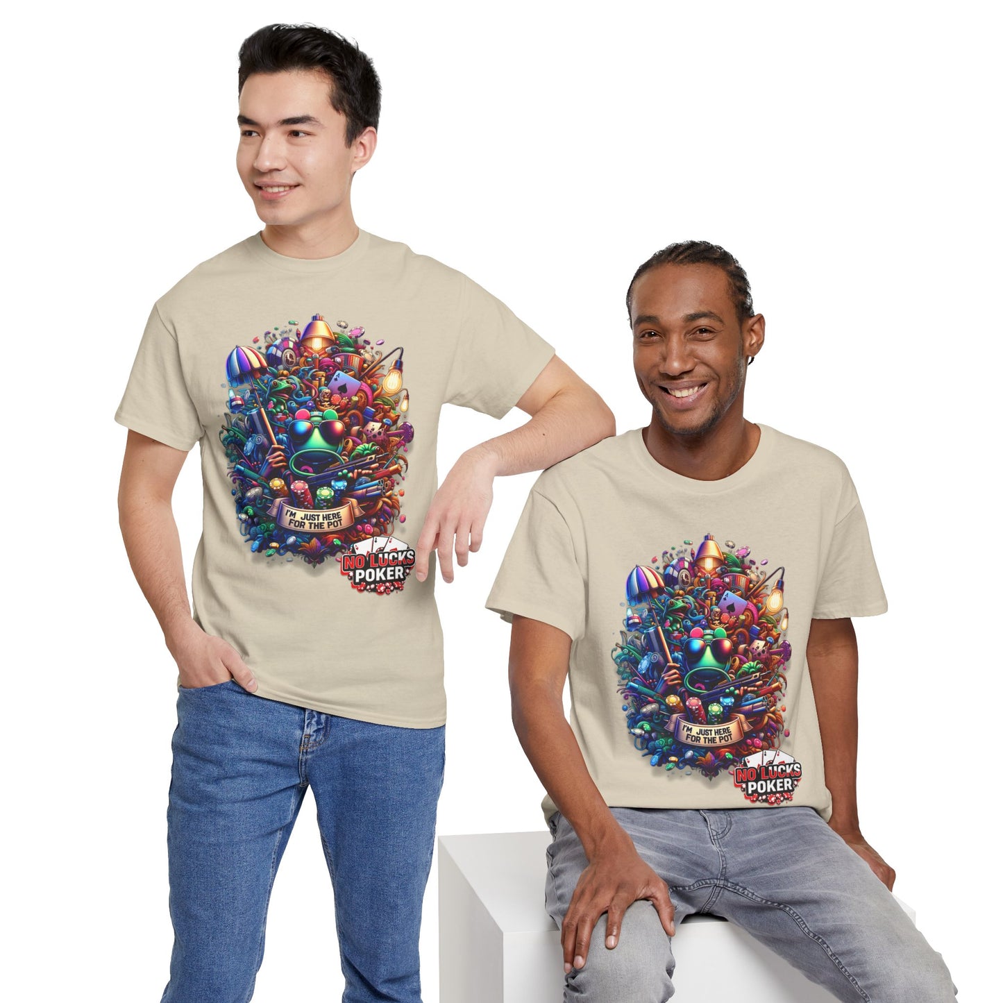 I'm Just here for the Pot unisex heavy cotton tee Poker Apparel