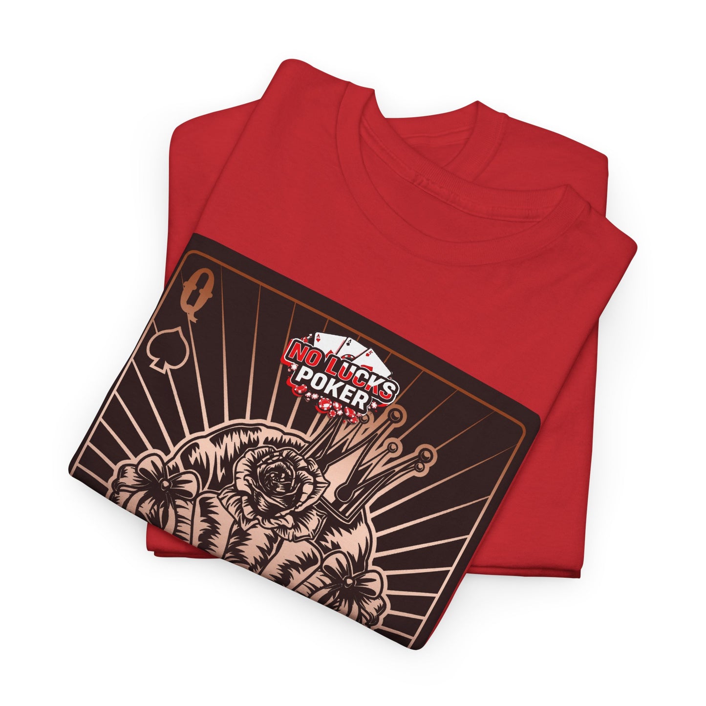 No Lucks Given – Angry Queen of Spades Poker Tee (Copper Edition)