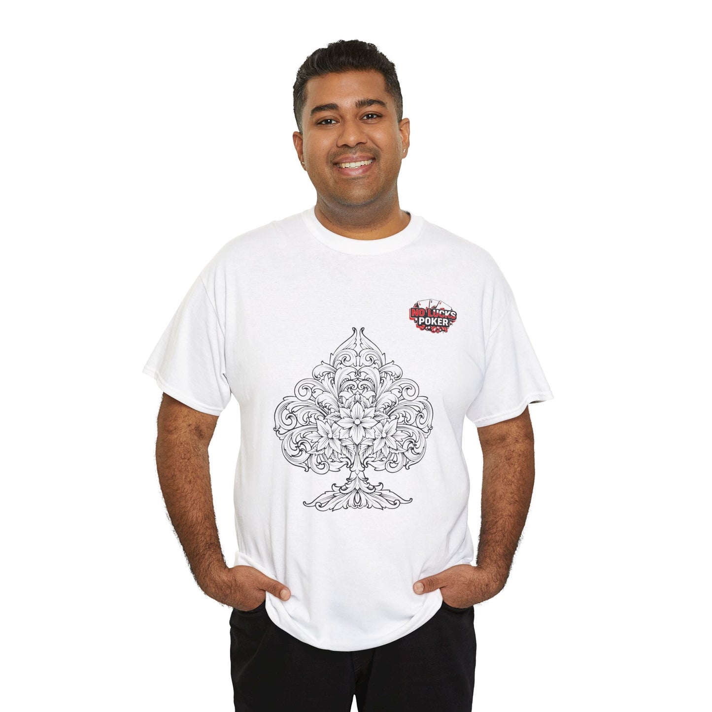 No Lucks Given – Spade Poker T-Shirt (Good Luck, All In)
