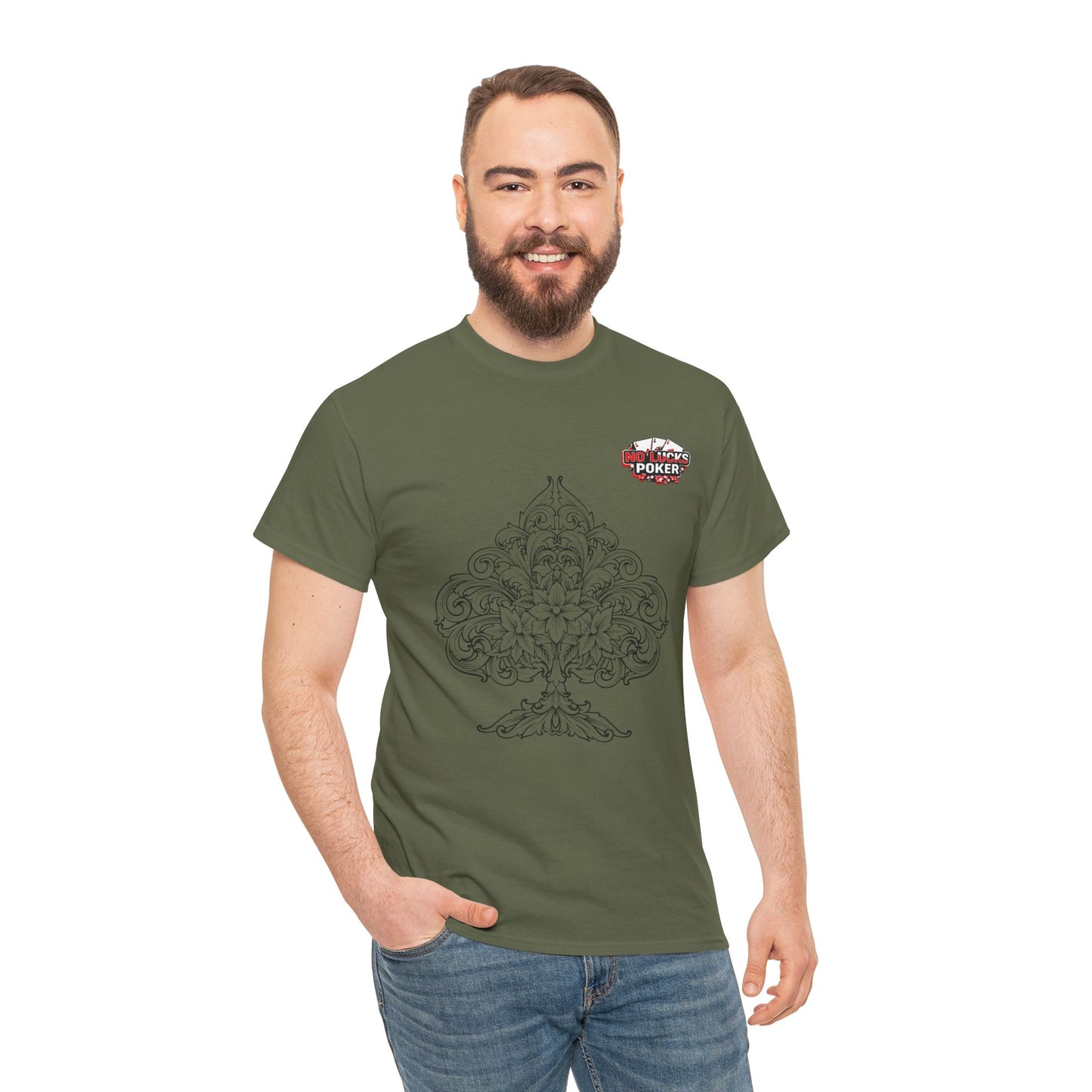 No Lucks Given – Spade Poker T-Shirt (Good Luck, All In)