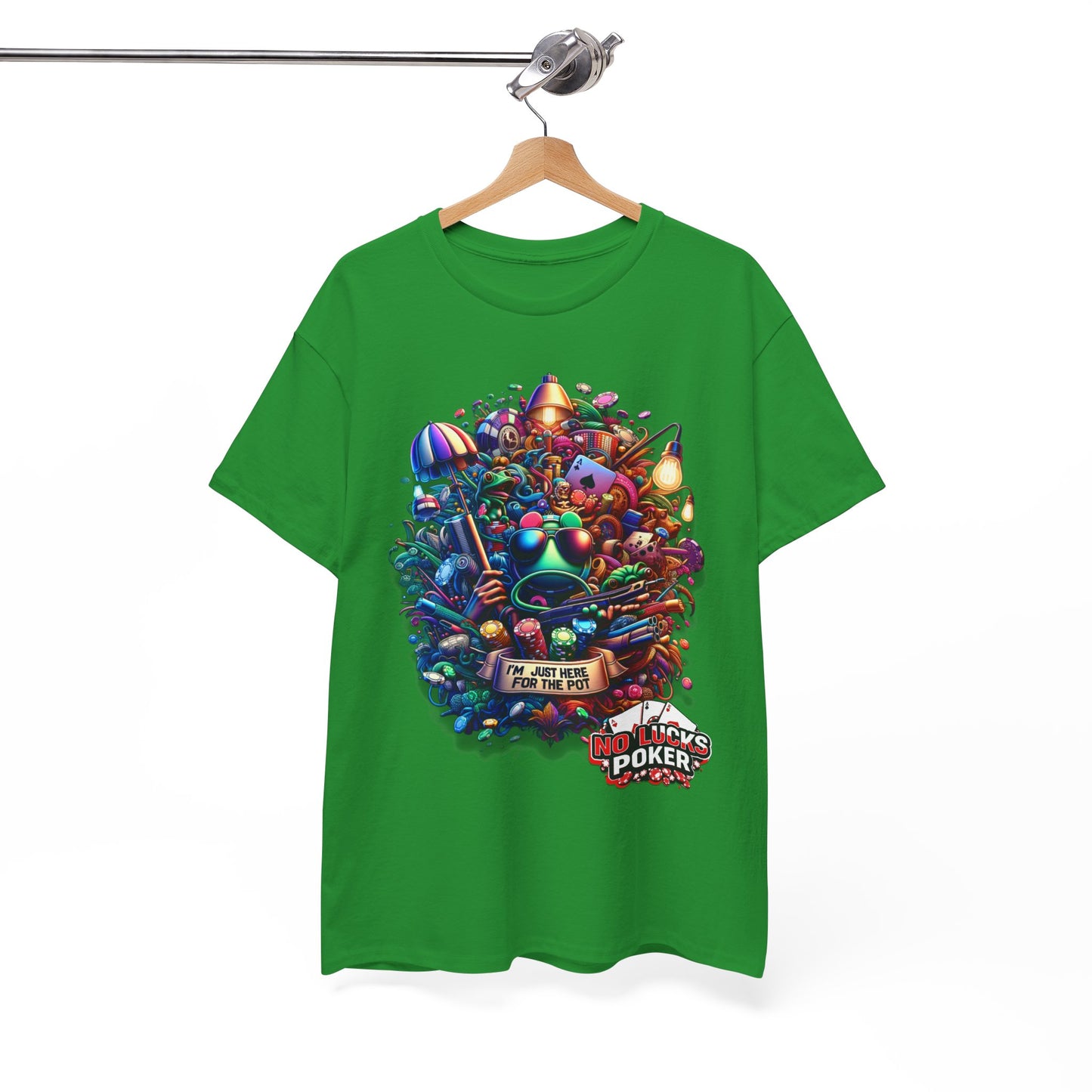 I'm Just here for the Pot unisex heavy cotton tee Poker Apparel
