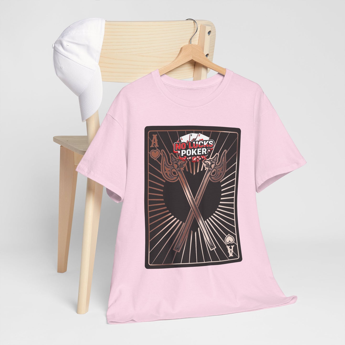 No Lucks Given: Ace of Hearts & Axes – Poker T-Shirt