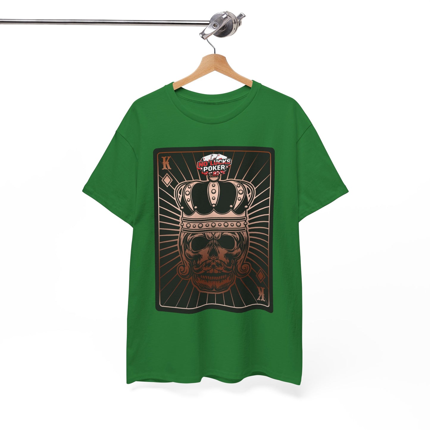 No Lucks Given Royal Skull King of Diamonds Copper Poker T-Shirt Must have Good Luck All-in