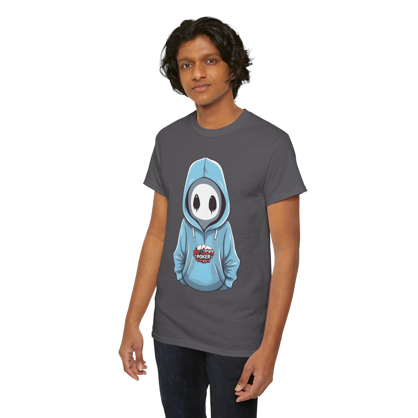 No Lucks Given – Mysterious Hoodie Player Poker Tee