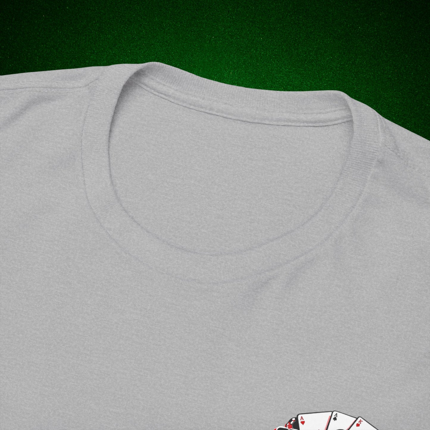 No Lucks Given Large Clover Poker T-Shirt Good Luck All-in