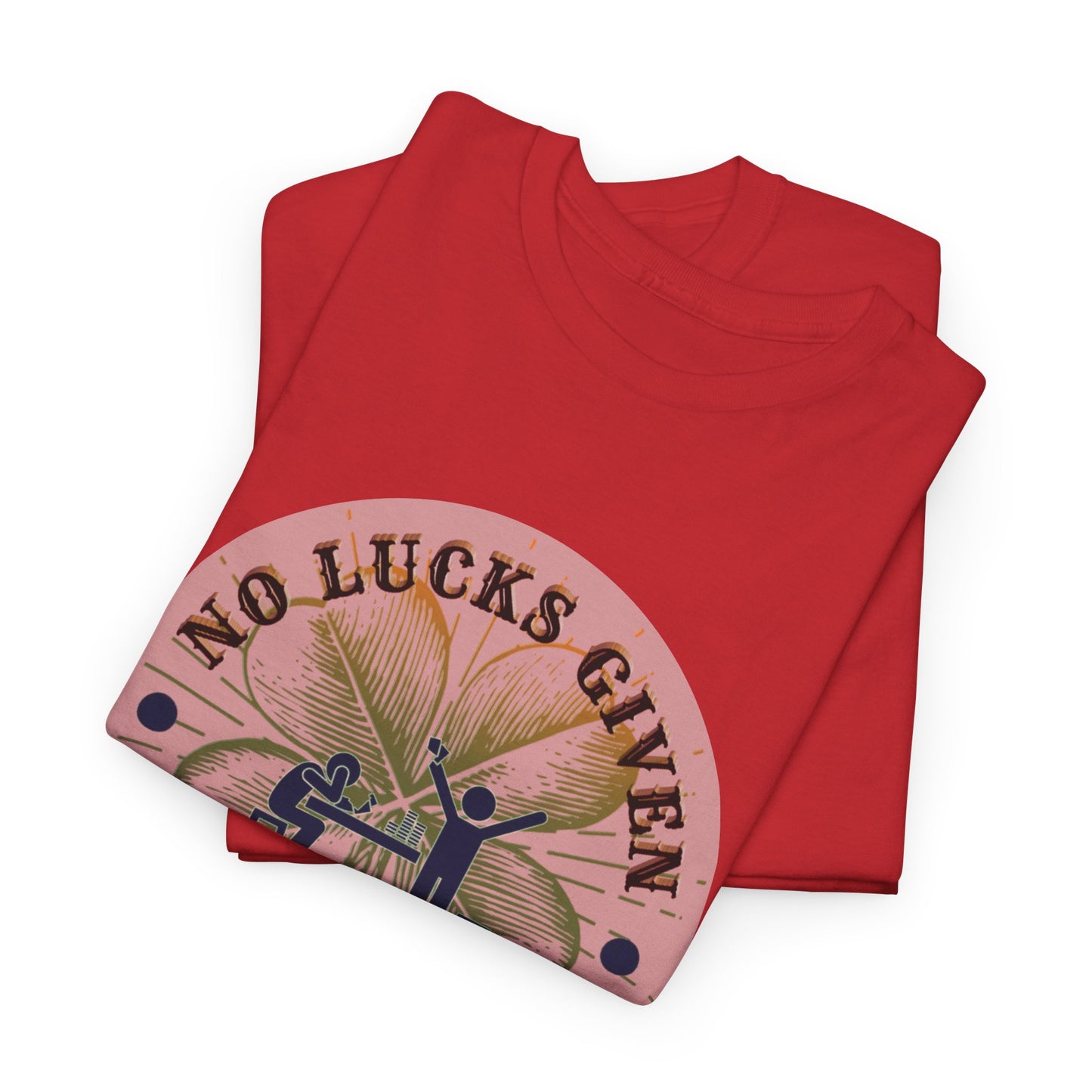 No Lucks Given – Large Clover Poker T-Shirt | Skill Over Luck