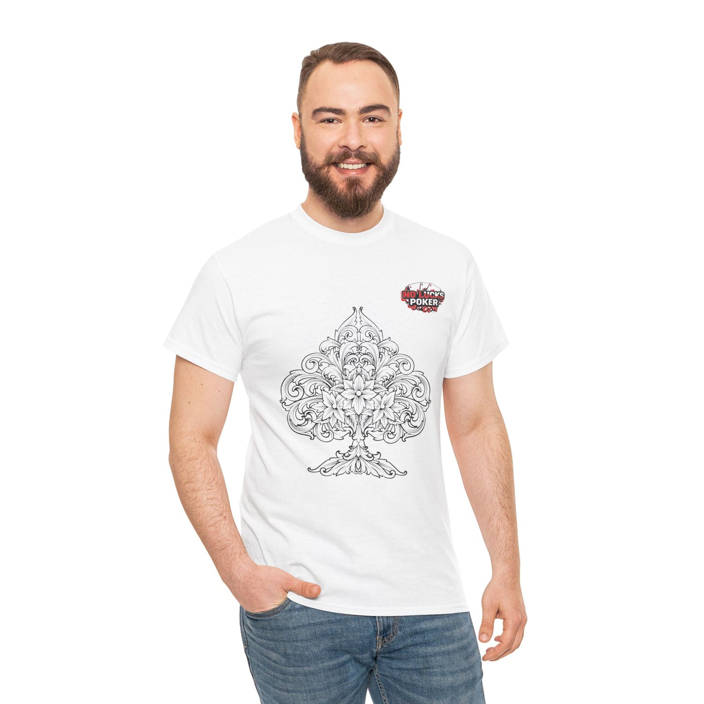 No Lucks Given – Spade Poker T-Shirt (Good Luck, All In)