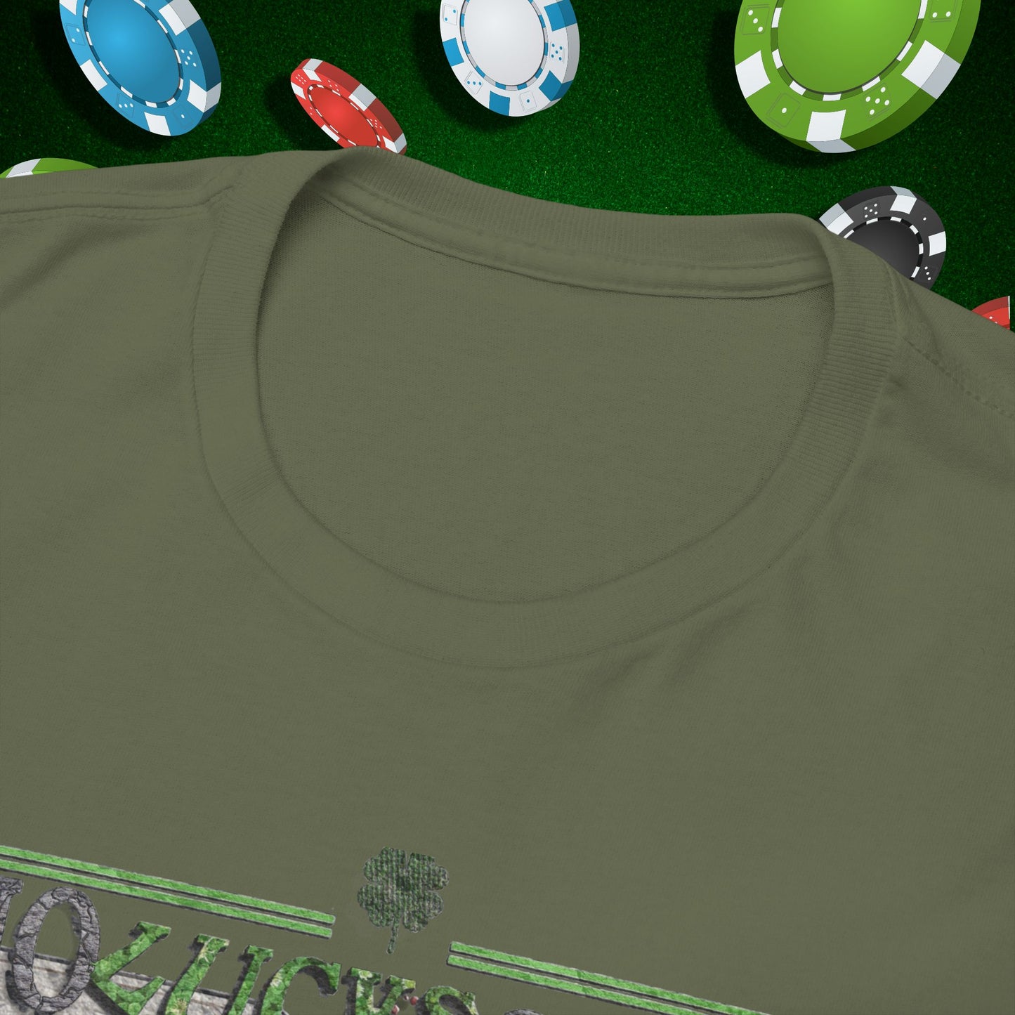 No Lucks Given Skull Breaking thru Ace of Spades T-Shirt Must have Good Luck All-in