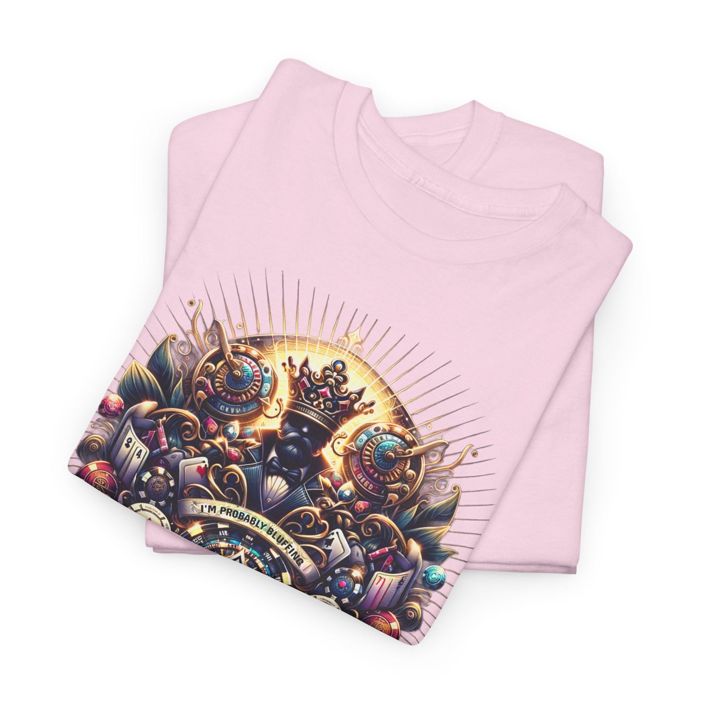 I'm Probably Bluffing unisex heavy cotton tee Poker Apparel