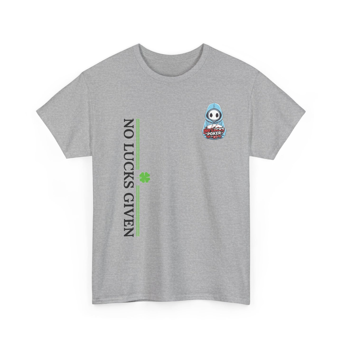 No Lucks Given – Ghost Logo Poker T-Shirt | Stealth Blackout Style