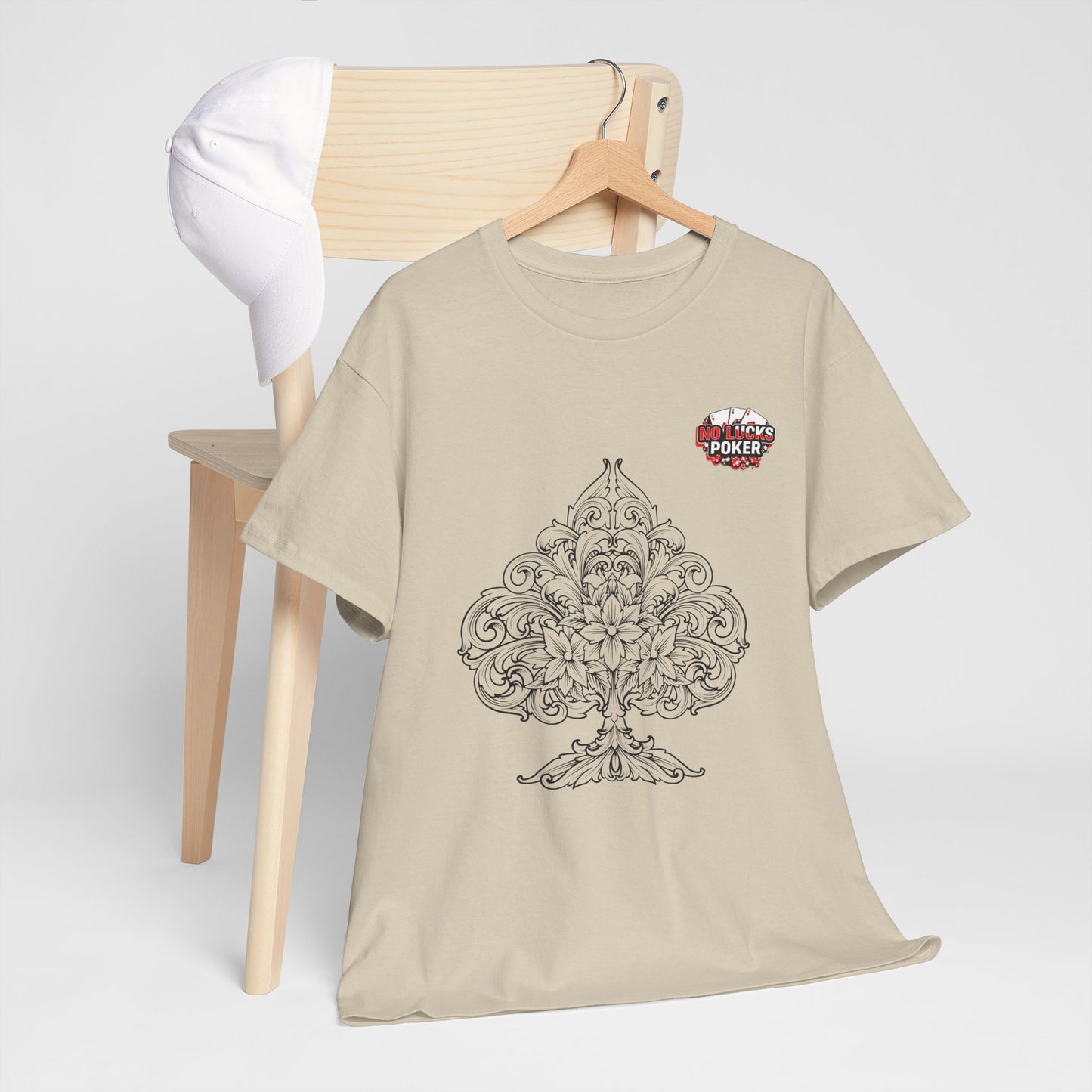 No Lucks Given – Spade Poker T-Shirt (Good Luck, All In)