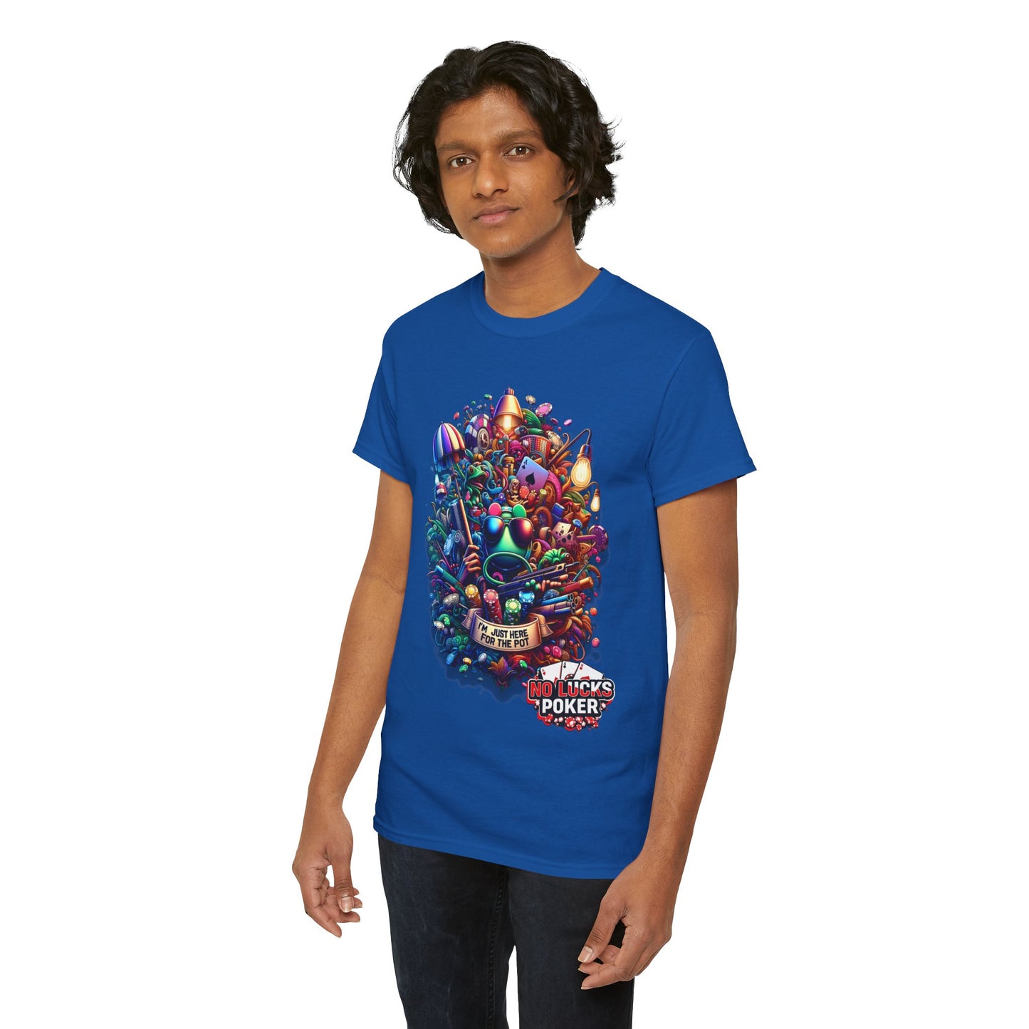I'm Just here for the Pot unisex heavy cotton tee Poker Apparel