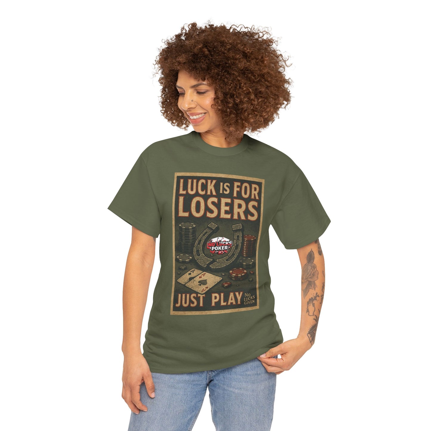 Luck is for Losers Poker T-Shirt | Zero Lucks – Skill Over Chance