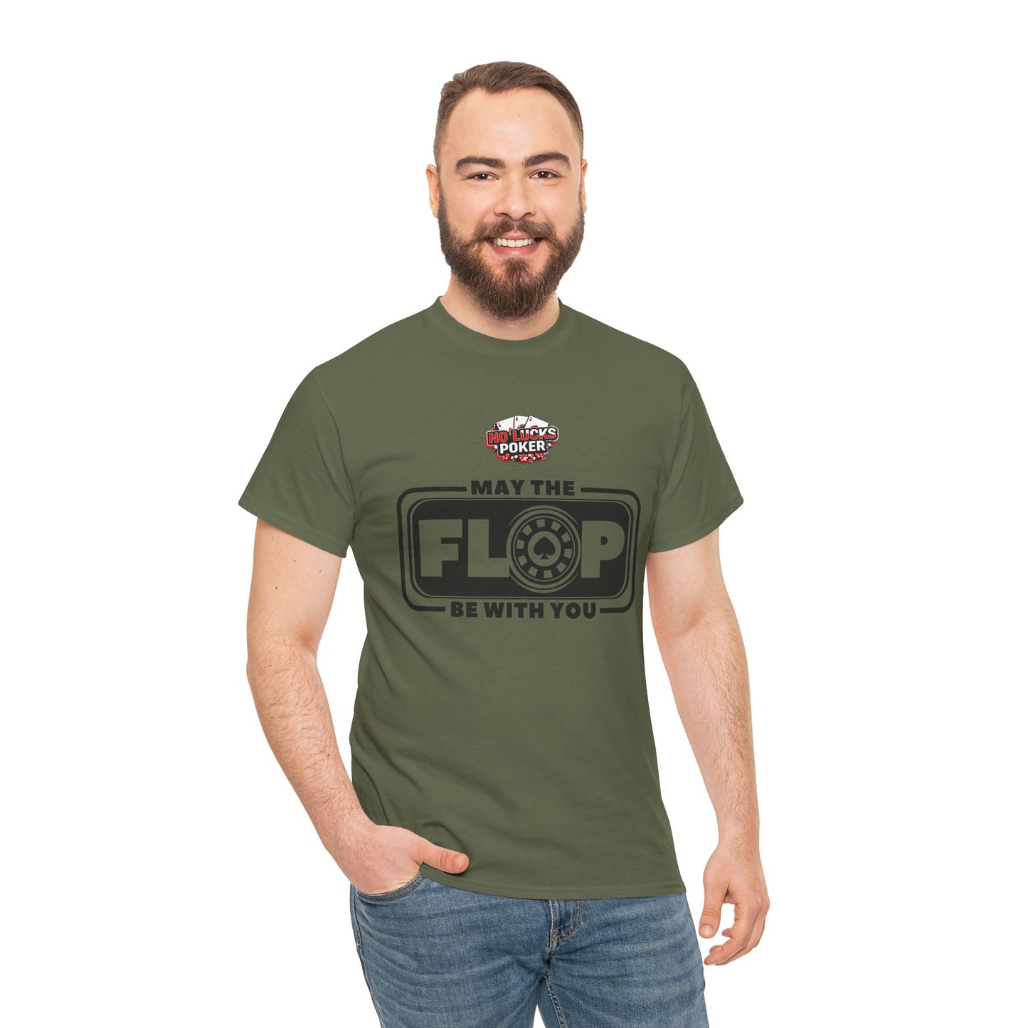 Zero Lucks – “May the Flop Be With You” Poker Logo Tee