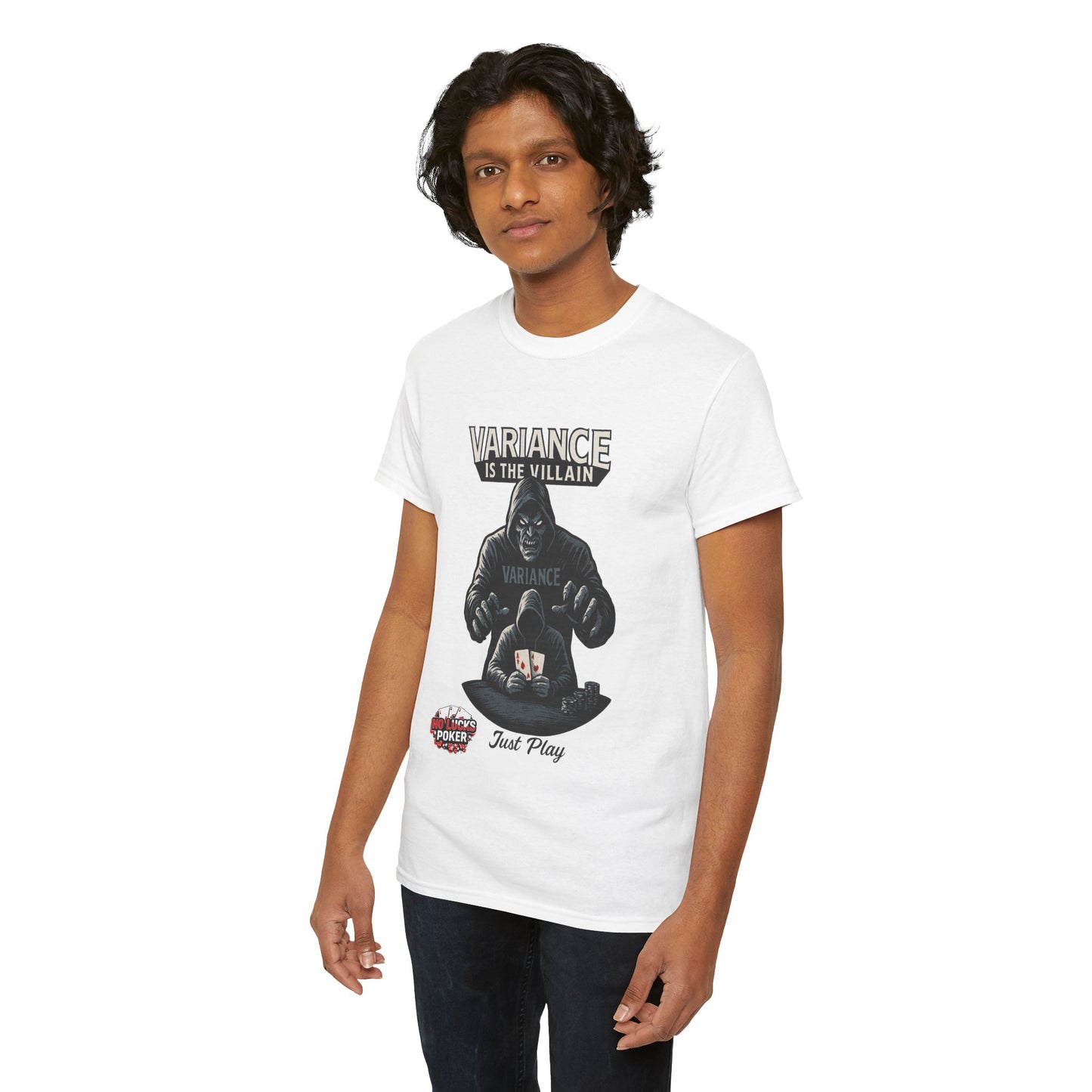 Variance is the Villain Poker T-Shirt | Zero Lucks – Fight the Swings