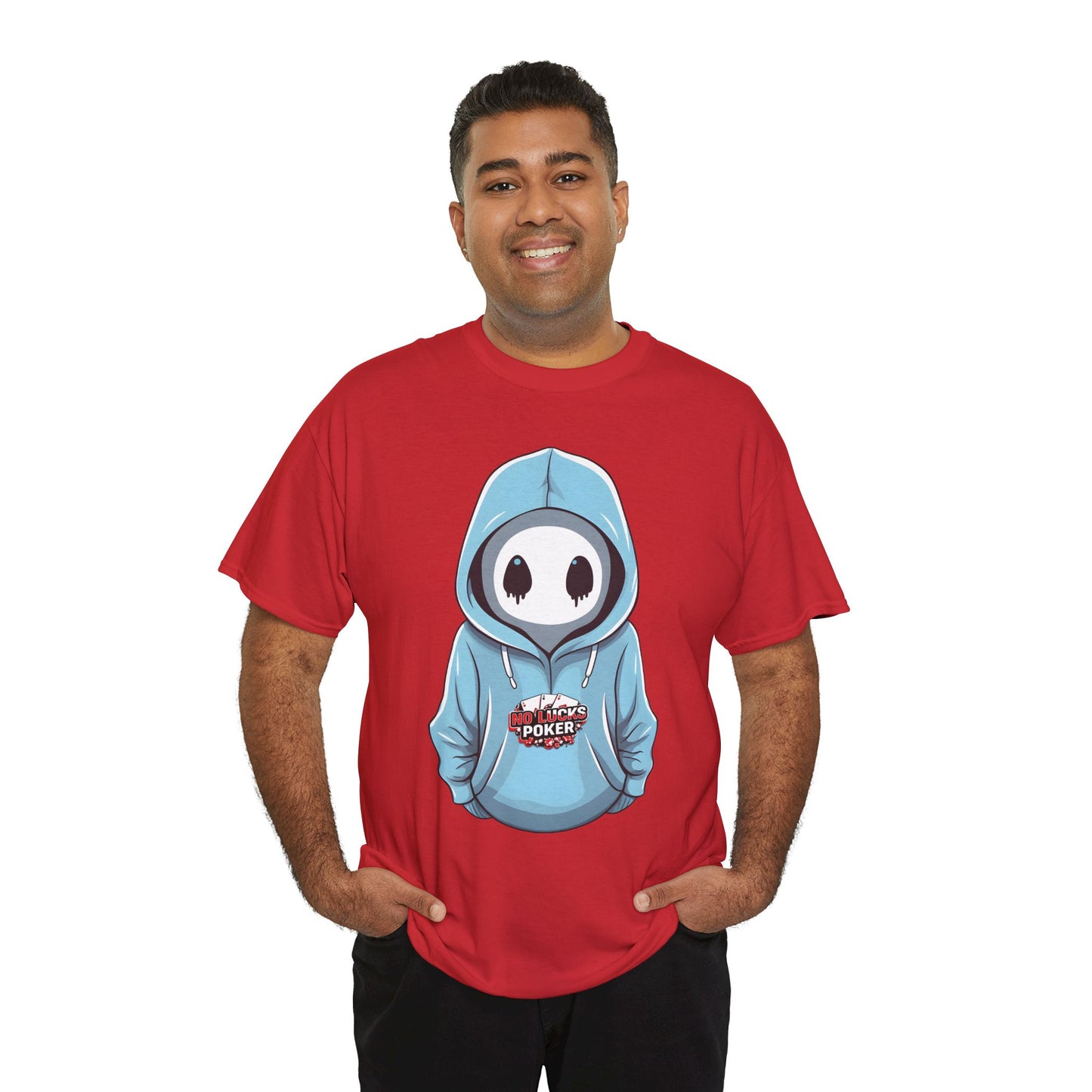 No Lucks Given – Mysterious Hoodie Player Poker Tee