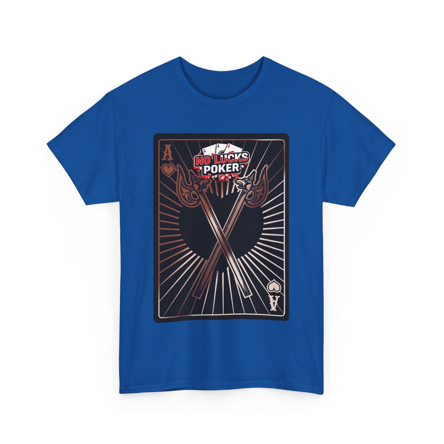 No Lucks Given: Ace of Hearts & Axes – Poker T-Shirt