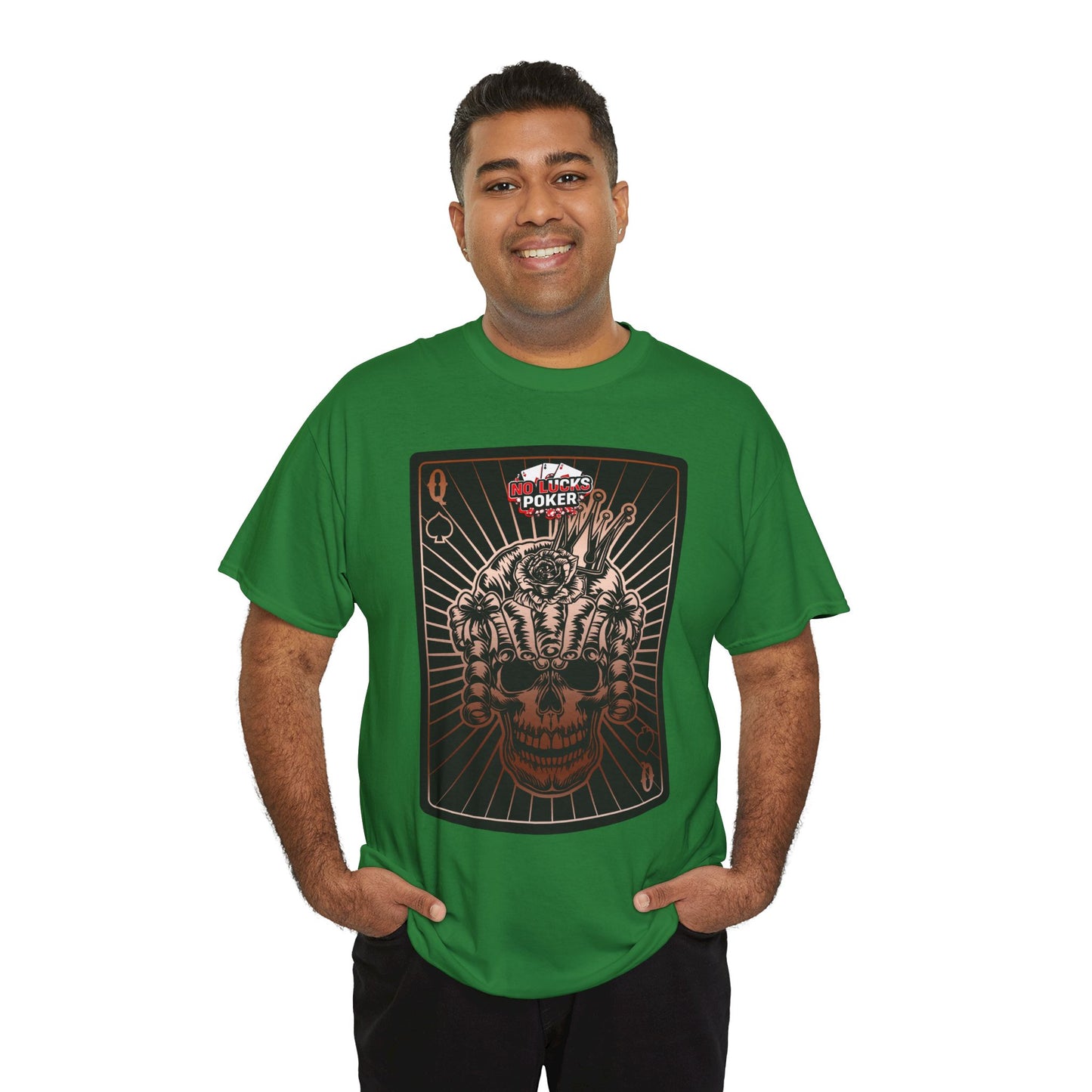 No Lucks Given – Angry Queen of Spades Poker Tee (Copper Edition)