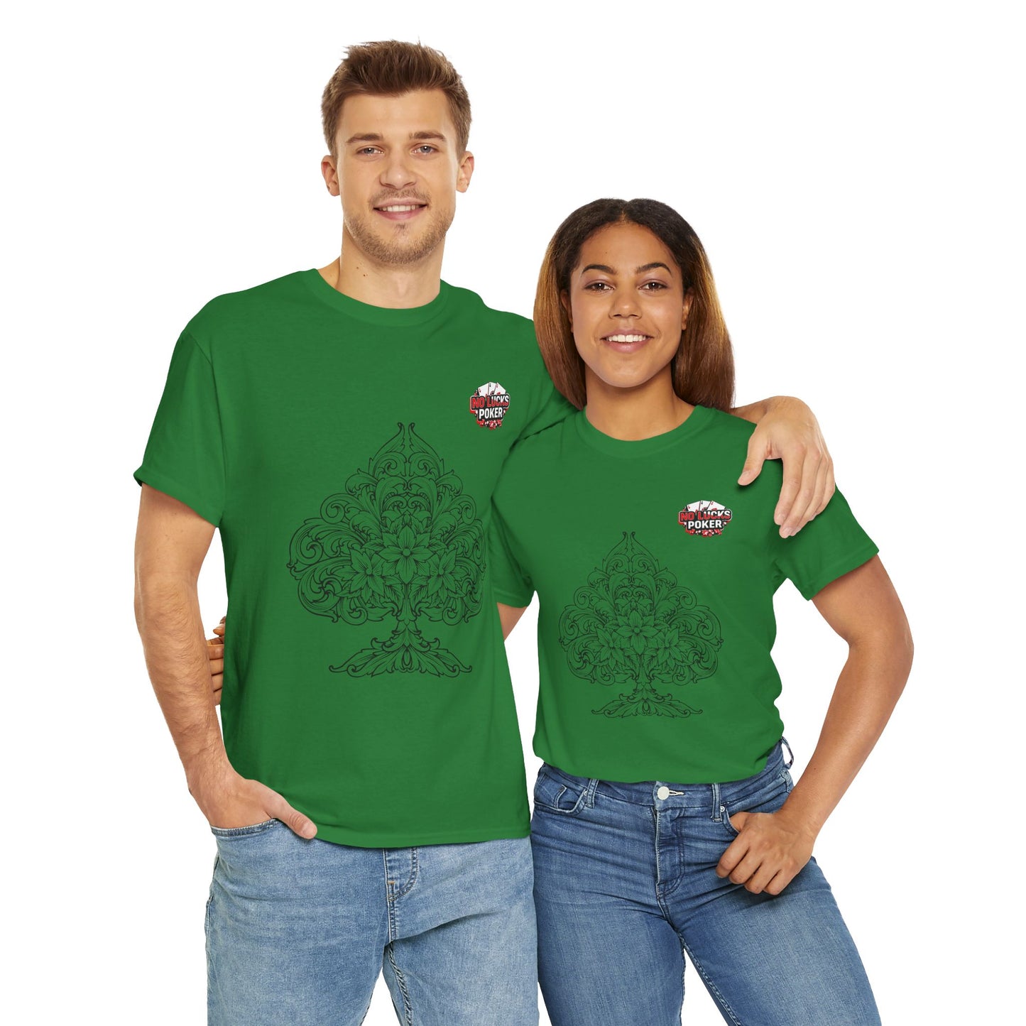 No Lucks Given – Spade Poker T-Shirt (Good Luck, All In)