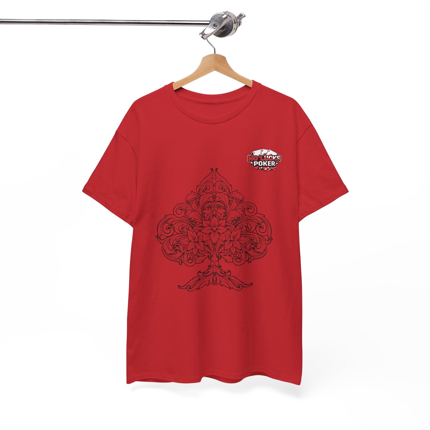 No Lucks Given – Spade Poker T-Shirt (Good Luck, All In)