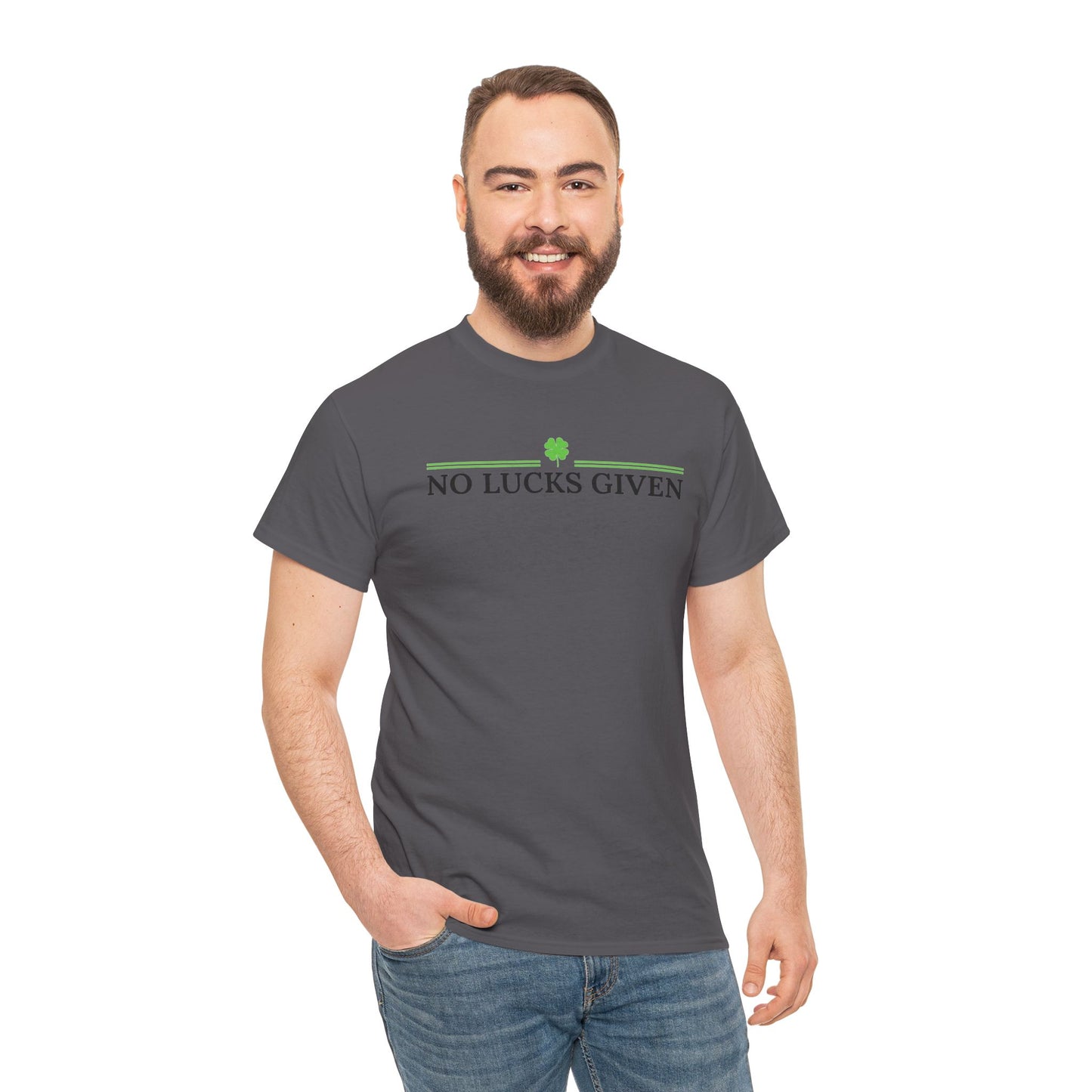 No Lucks Given – Classic Logo Poker Tee (Good Luck, All In)