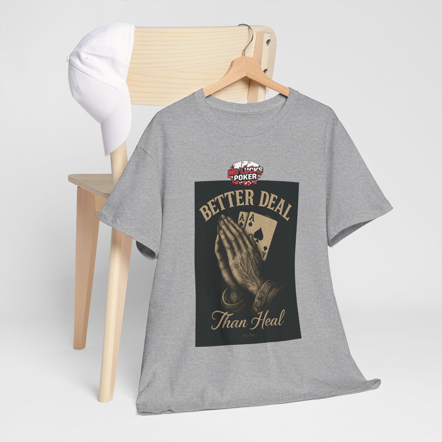 No Prayers Just Play Poker T-Shirt | Zero Lucks – Skill Over Superstition