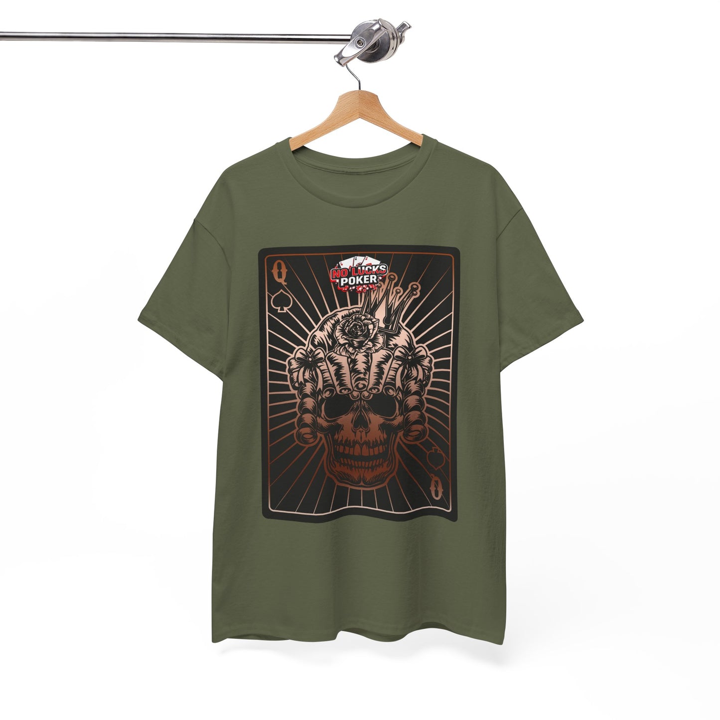 No Lucks Given – Angry Queen of Spades Poker Tee (Copper Edition)