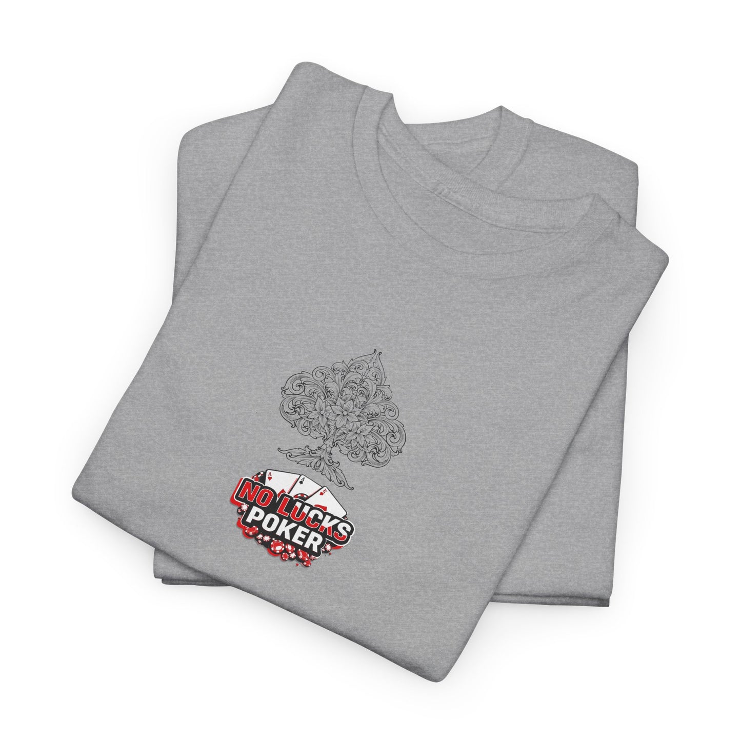 No Lucks Given Logo Poker T-Shirt | Built for Players, Not Luck
