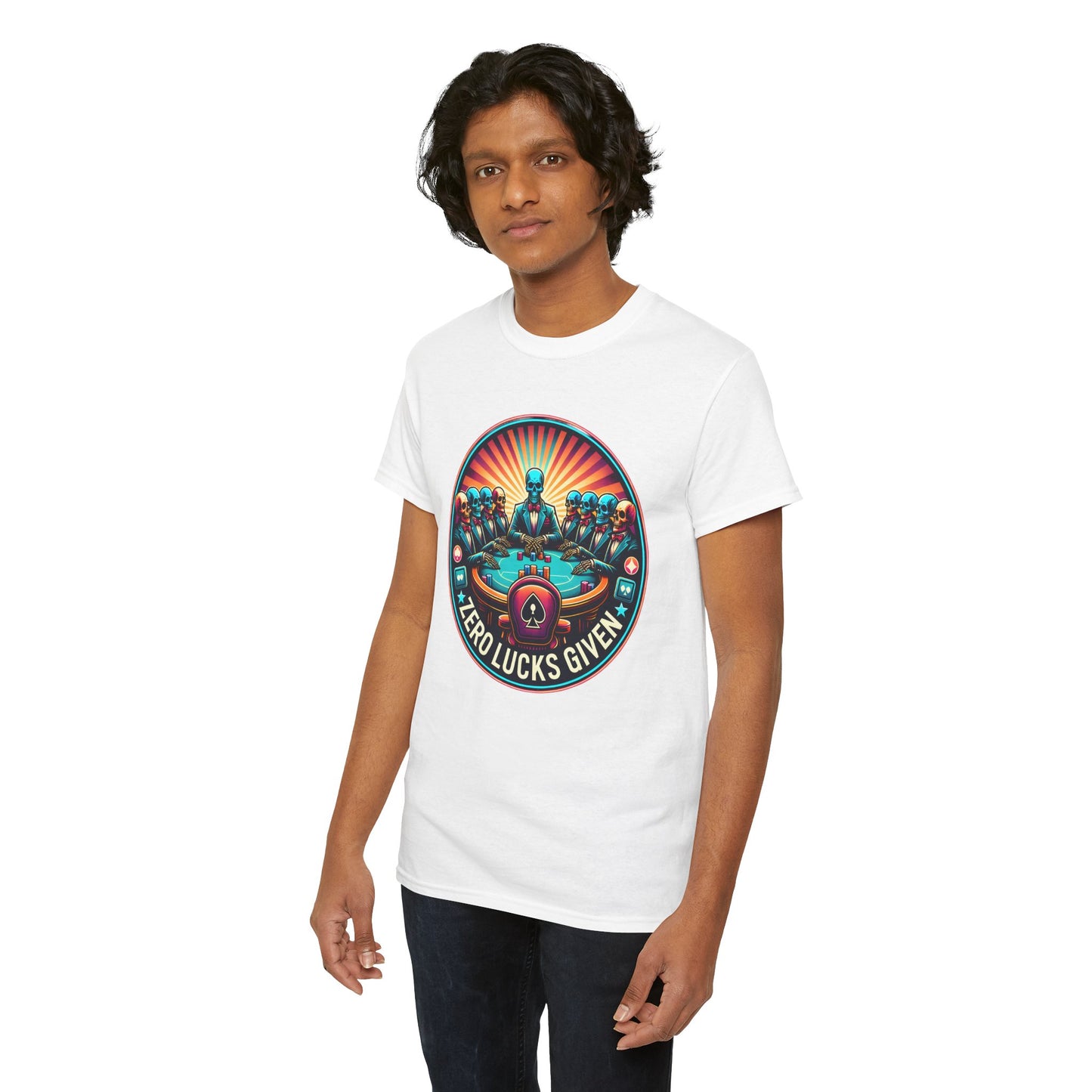 Zero Lucks Given unisex heavy cotton tee Poker Apparel