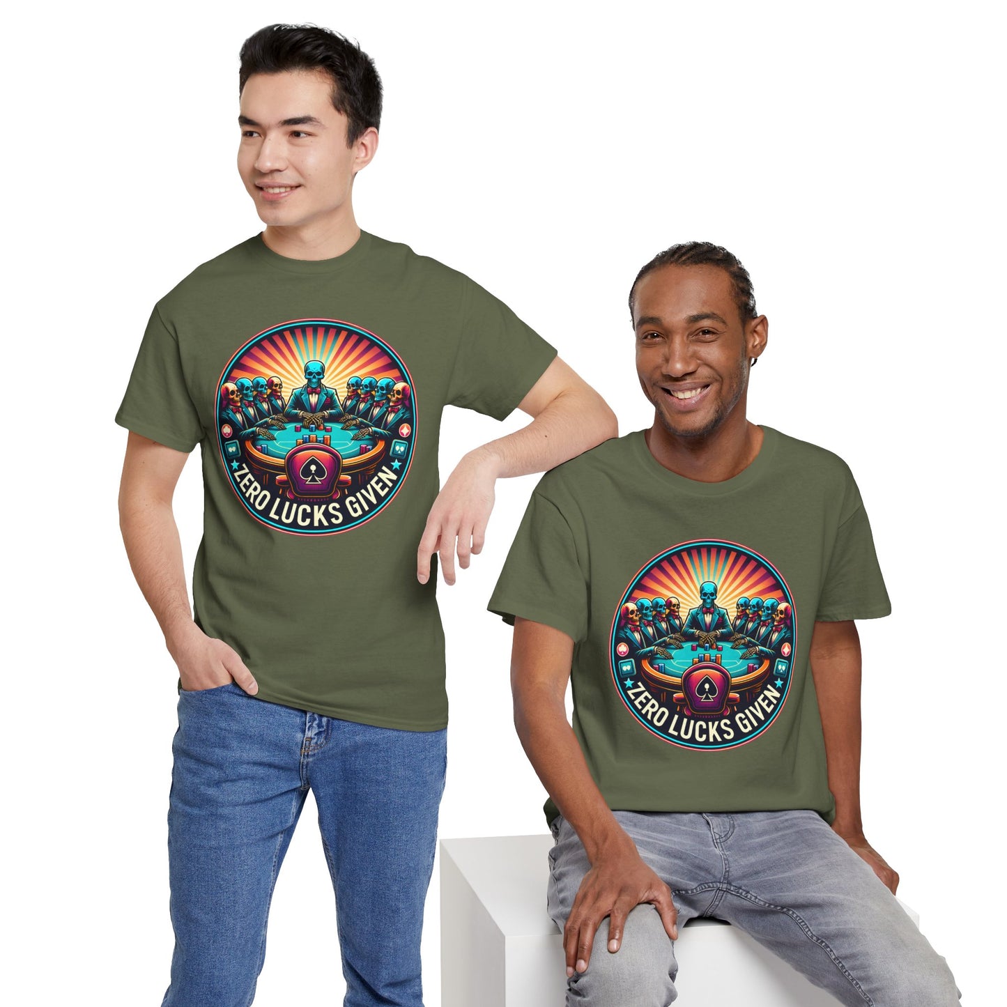 Zero Lucks Given unisex heavy cotton tee Poker Apparel