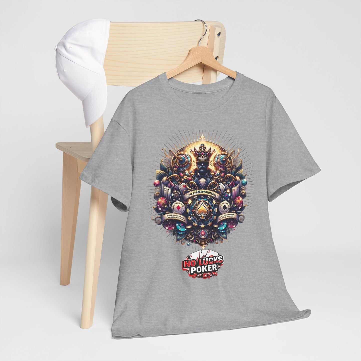 I'm Probably Bluffing unisex heavy cotton tee Poker Apparel