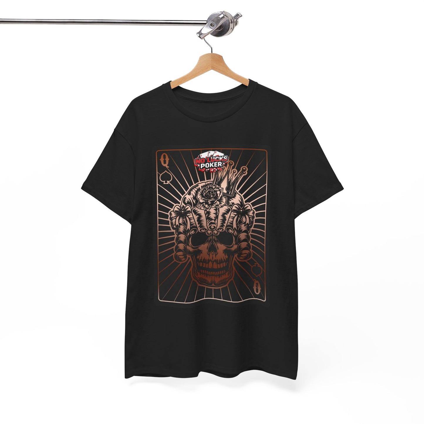 No Lucks Given – Angry Queen of Spades Poker Tee (Copper Edition)